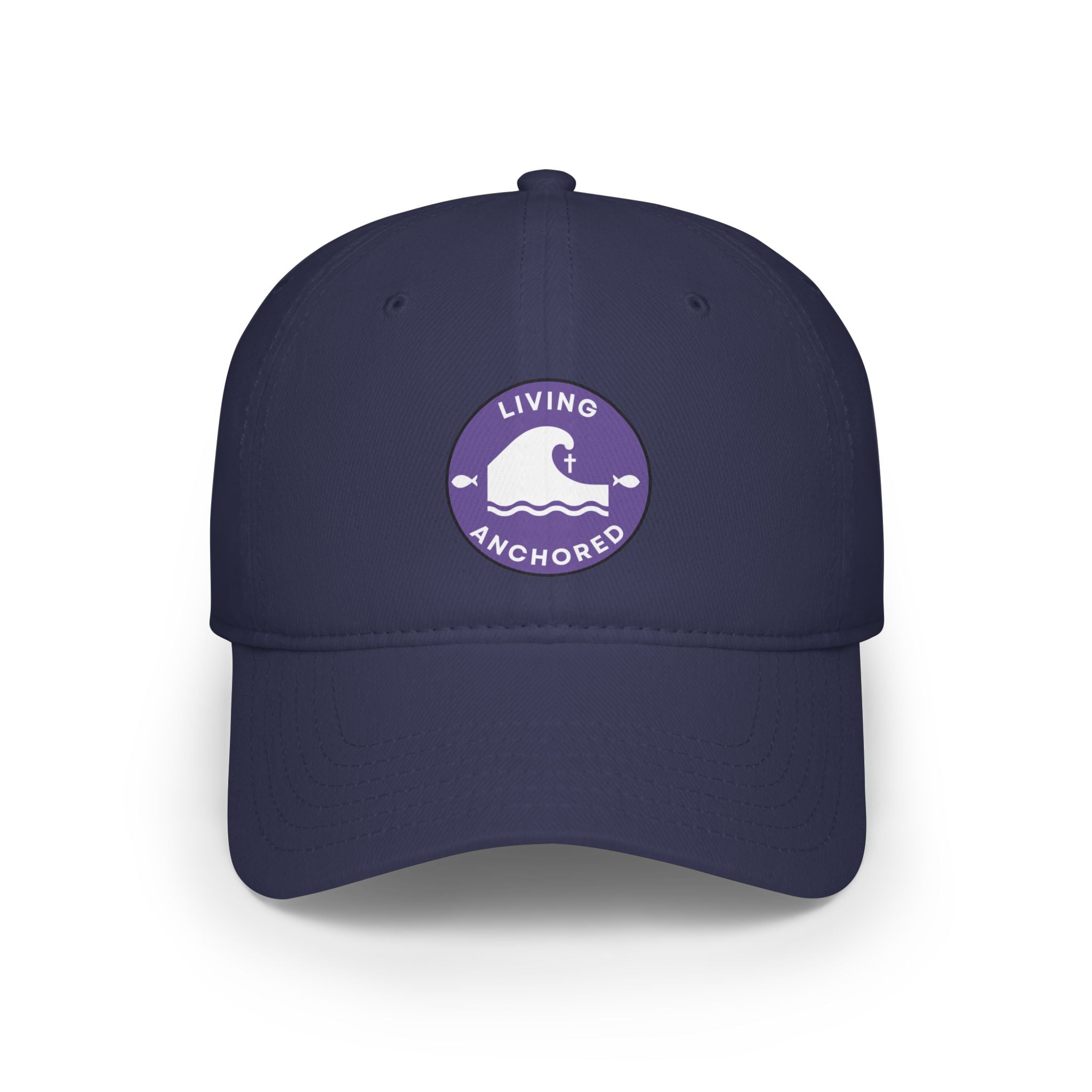 Living Anchored | Low Profile Baseball Cap (Purple & White Patch)