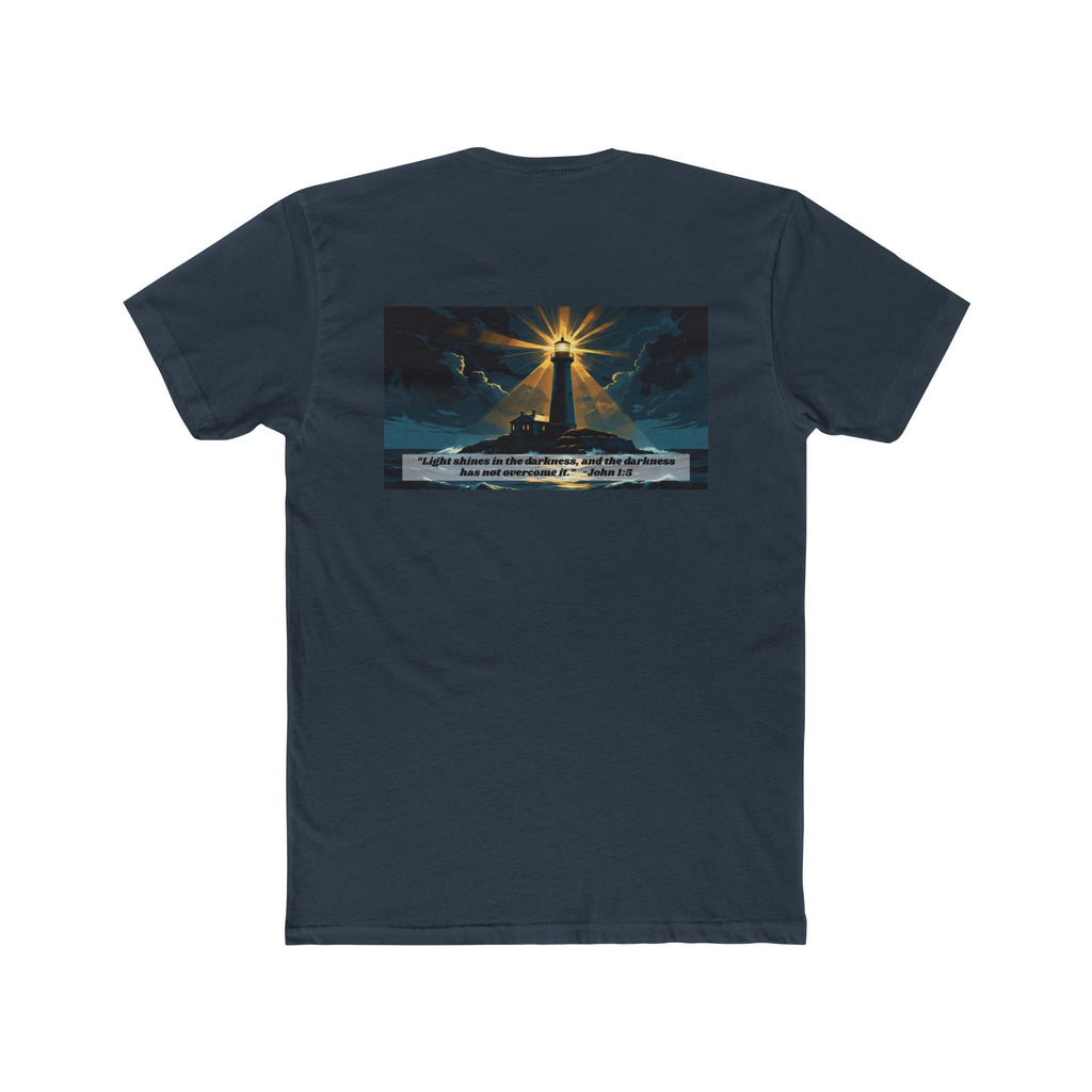 Lighthouse Scripture Tee – John 1:5 (4 Color Options)