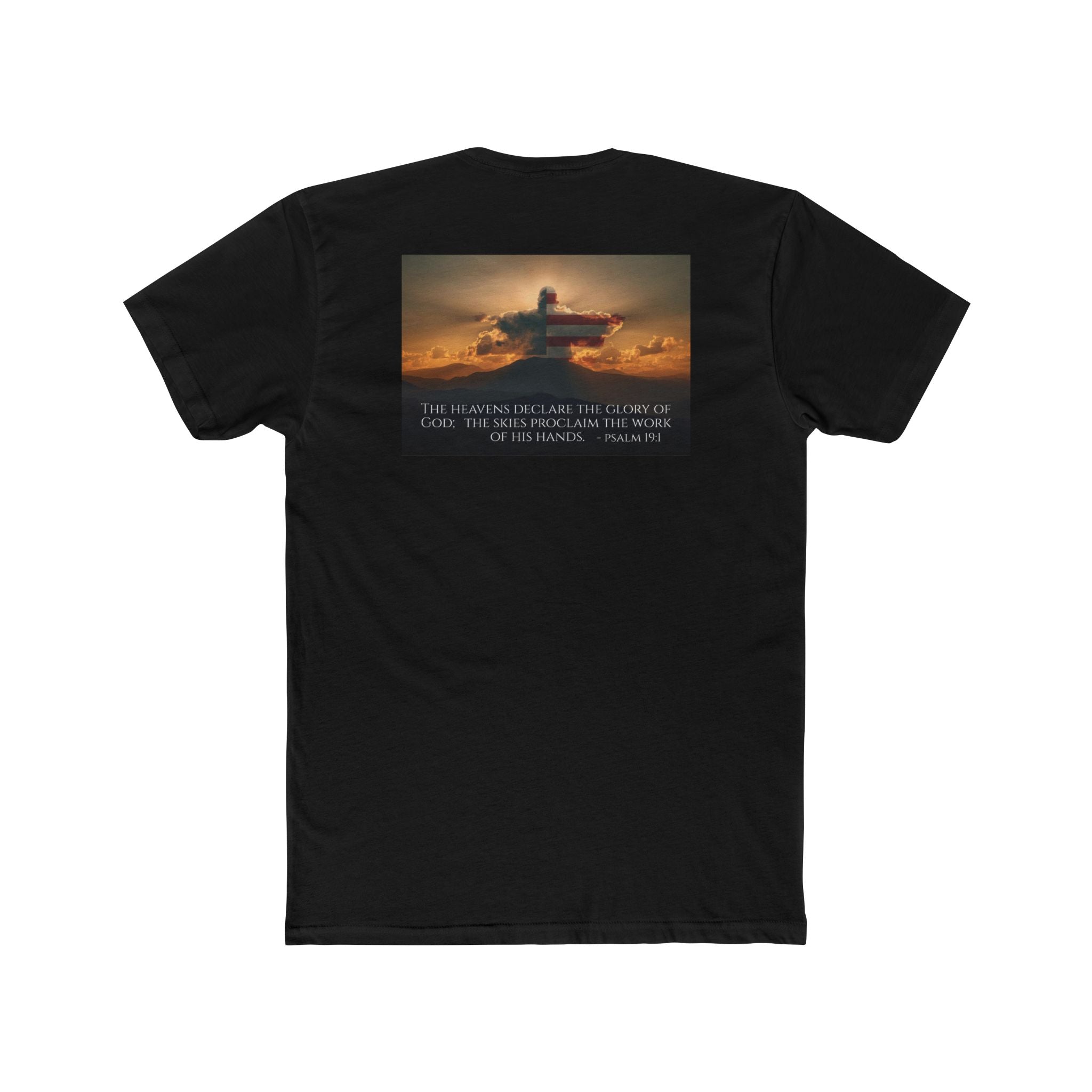 Inspirational Cotton Crew Tee – Psalm 19:1