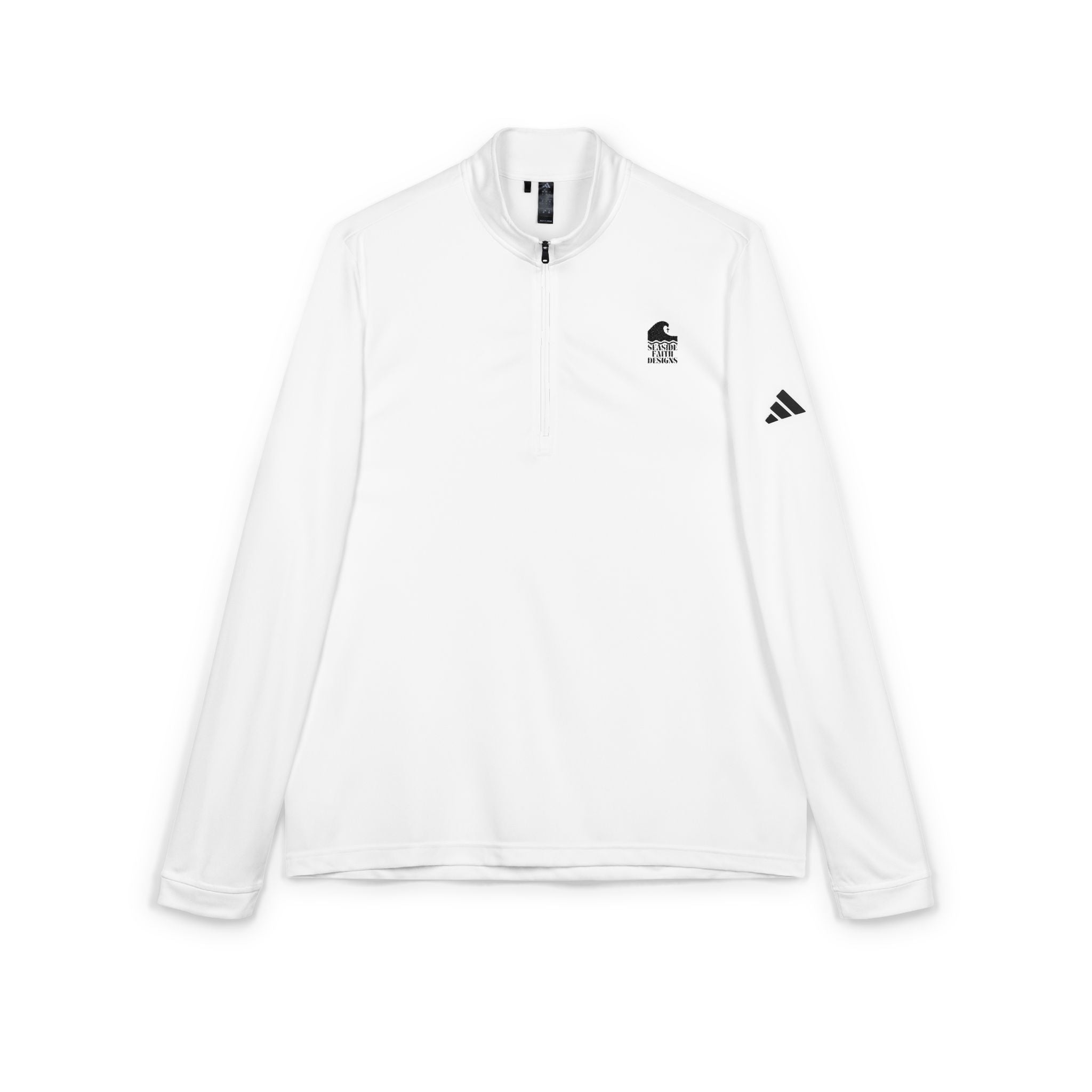 Embroidered Quarter-Zip Pullover — Soft, Versatile adidas® Pullover