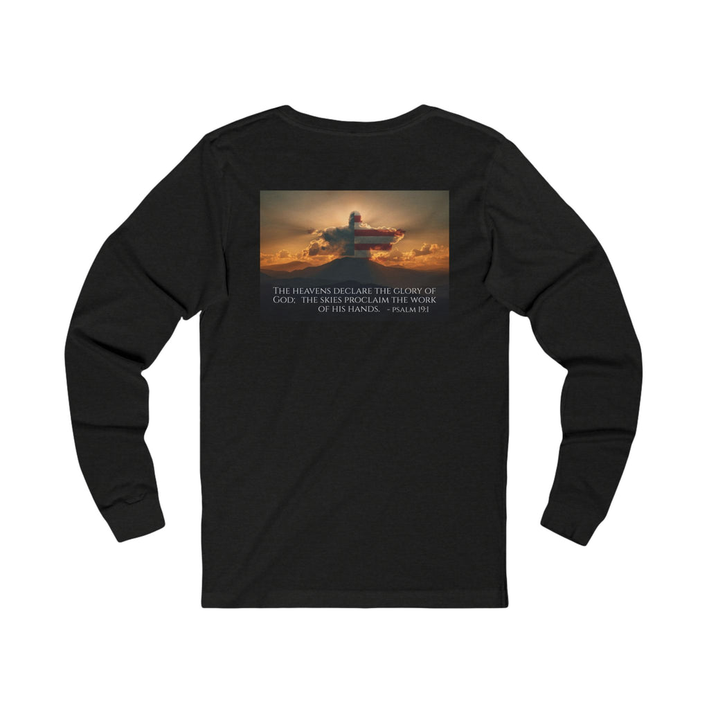 Inspirational Jersey Long Sleeve Tee – Psalm 19:1