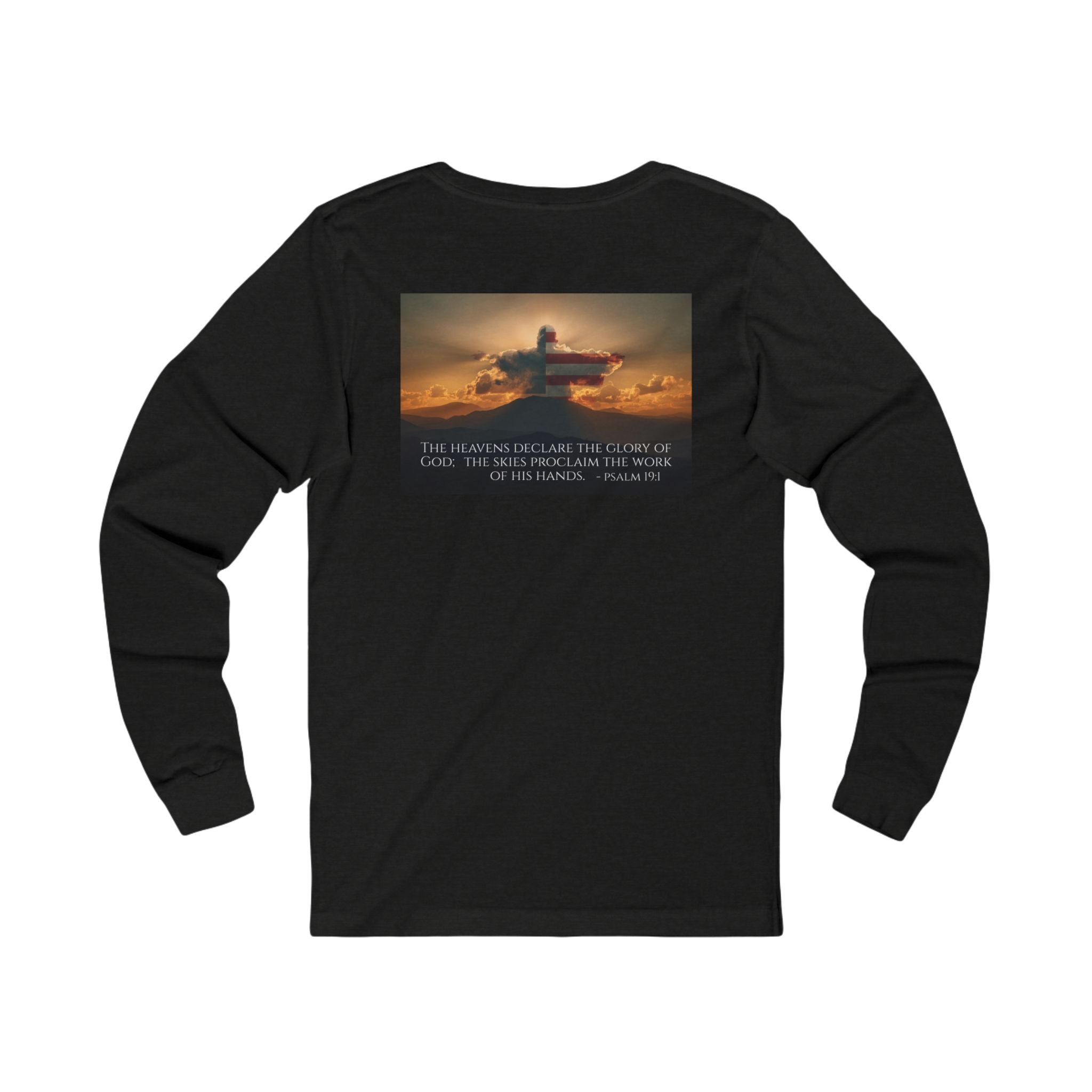 Inspirational Jersey Long Sleeve Tee – Psalm 19:1