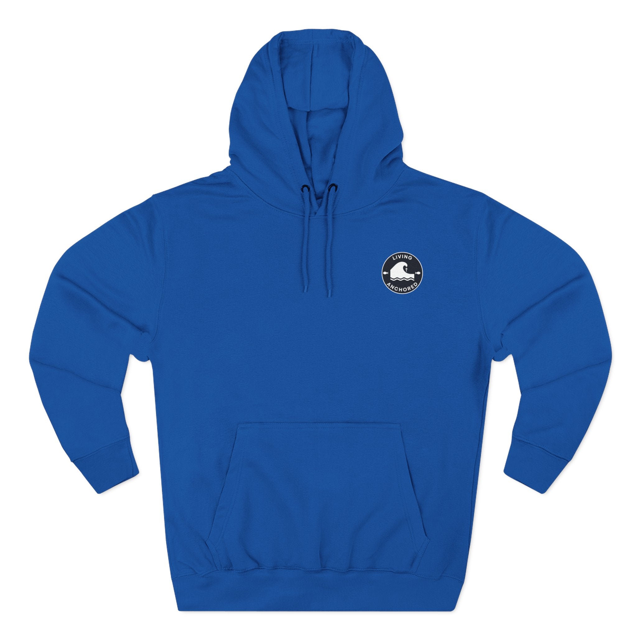 Living Anchored Fleece Hoodie – Fishing Sunset with Psalm 143:8