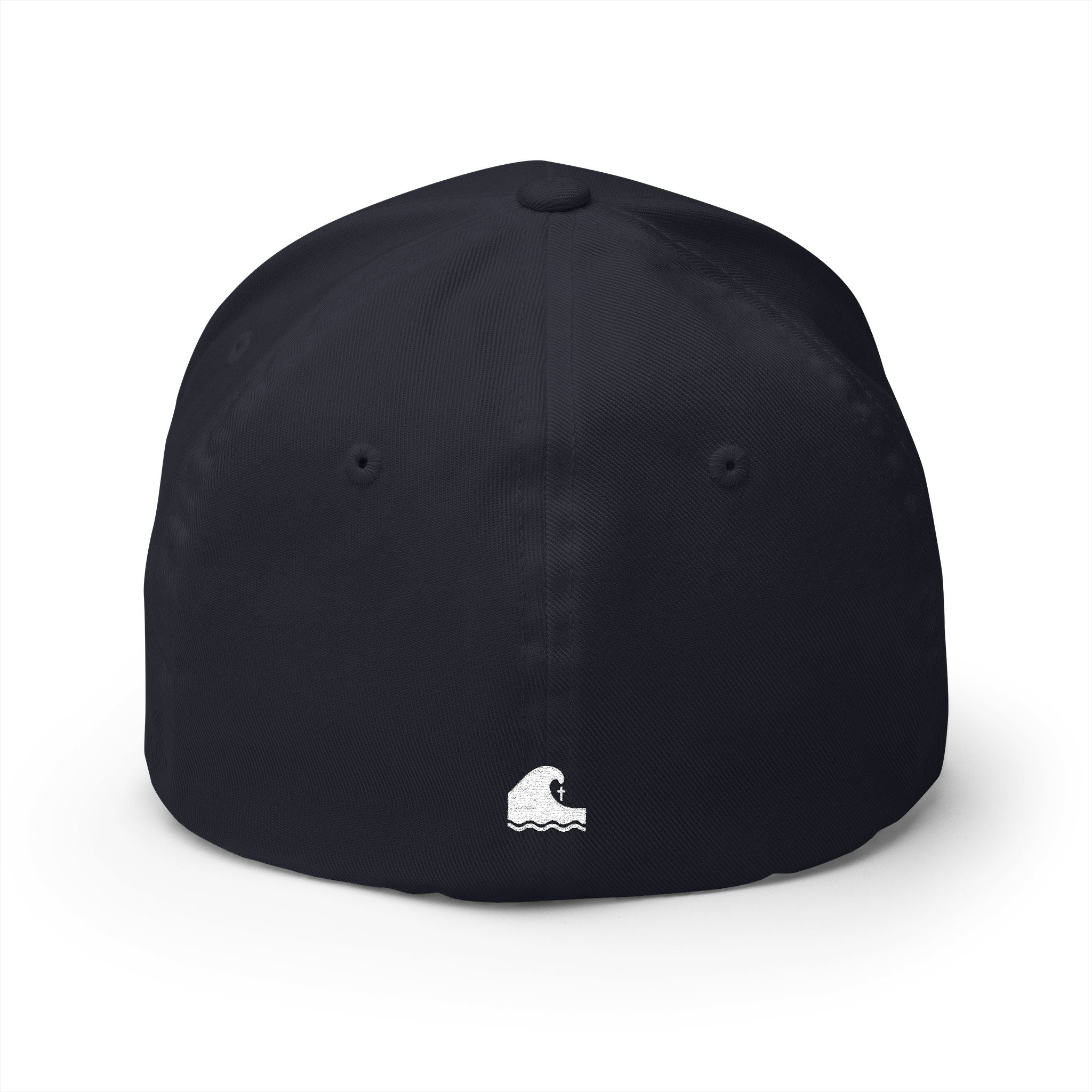 Living Anchored | Embroidered Closed-Back Cap (White Logo Back)