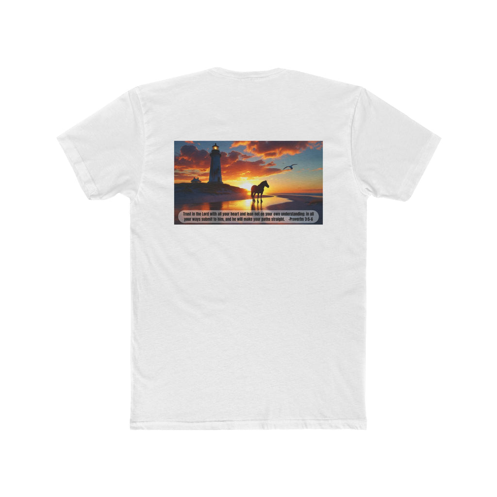 Living Anchored | Horse & Lighthouse Tee (Proverbs 3:5-6)