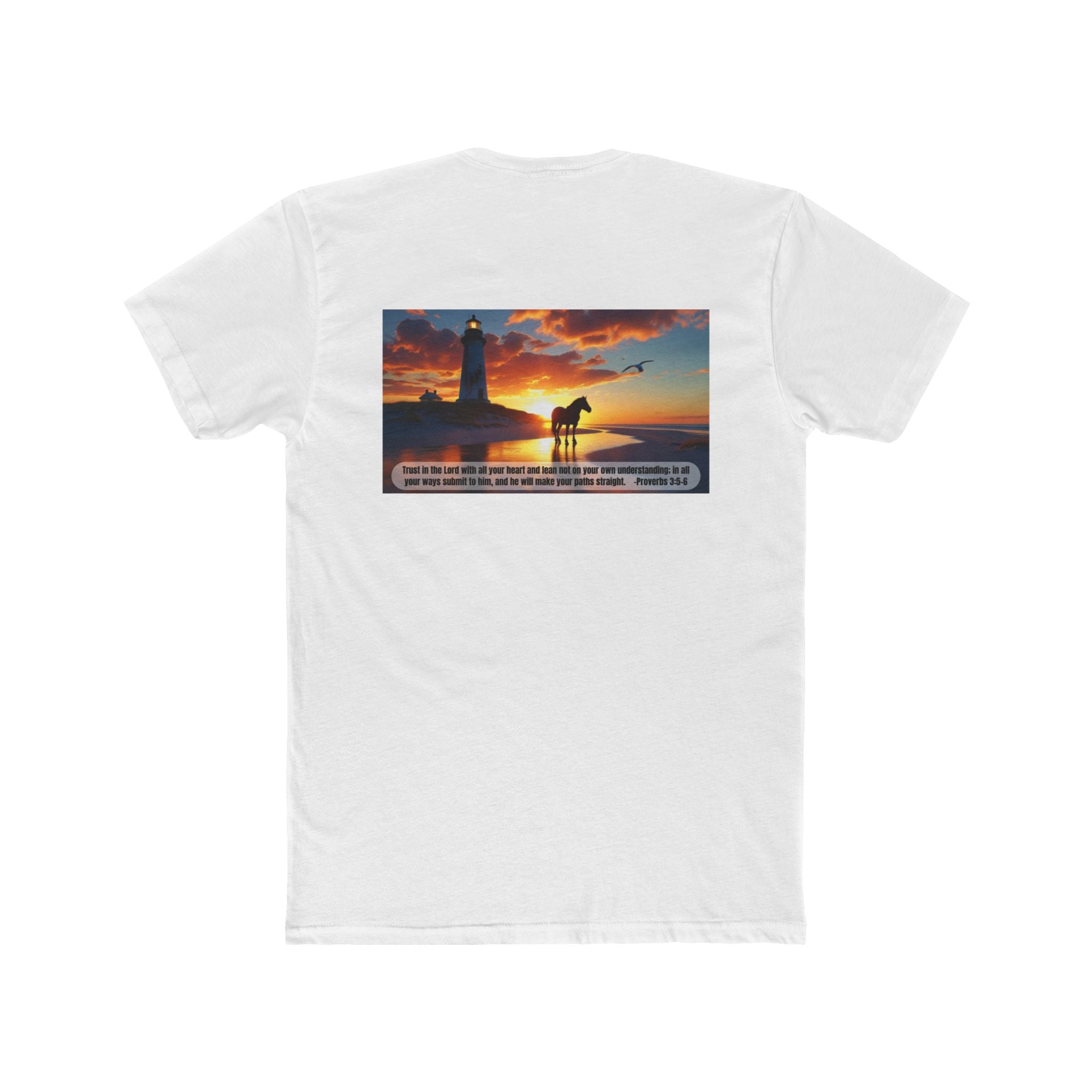 Living Anchored | Horse & Lighthouse Tee (Proverbs 3:5-6)