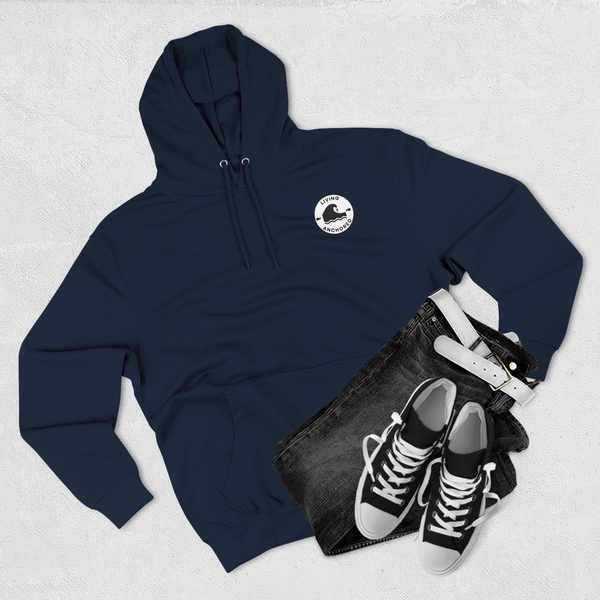 Living Anchored – Well & Living Water Scripture Fleece Hoodie