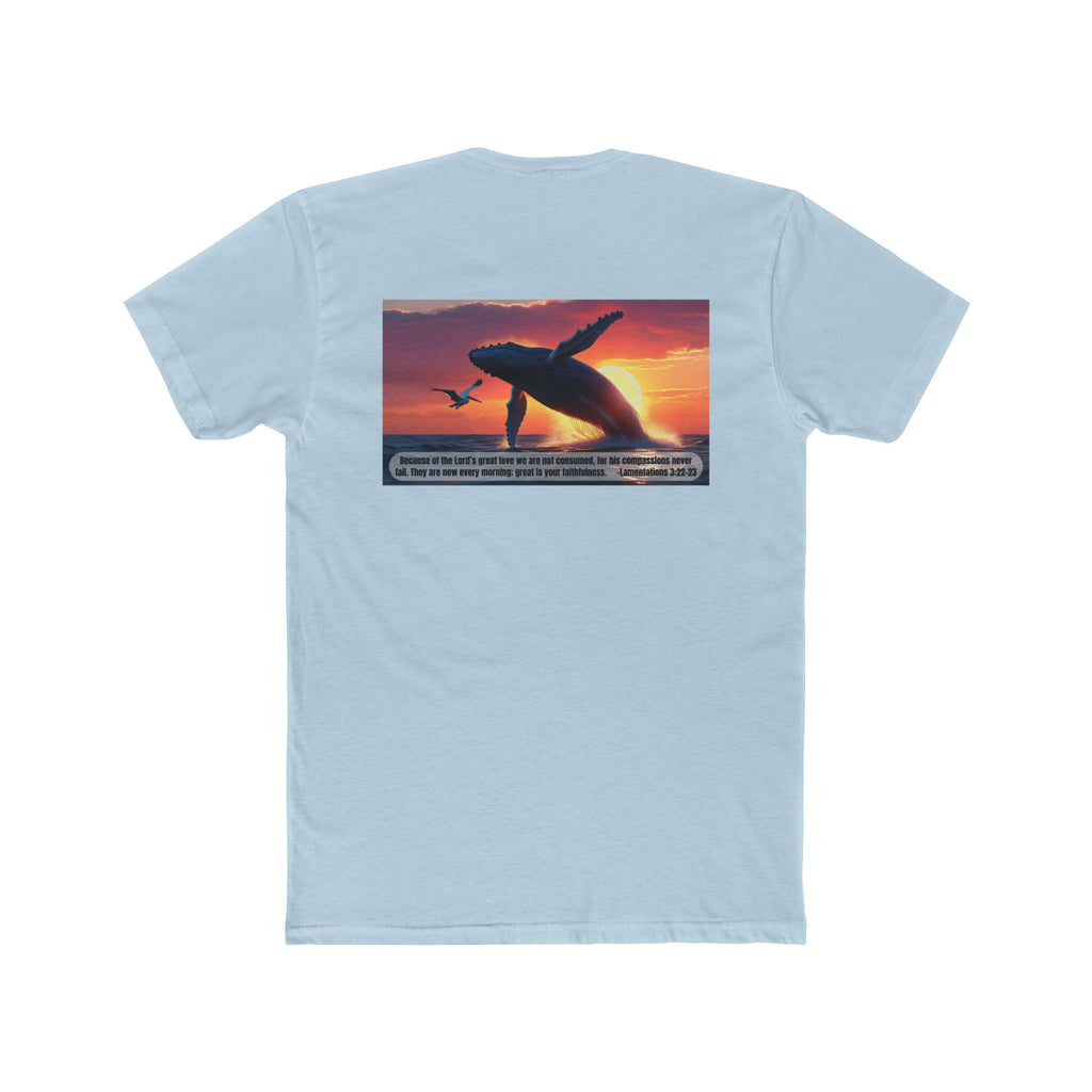 Living Anchored Whale Tee – Lamentations 3:22-23 (17 Color Options)