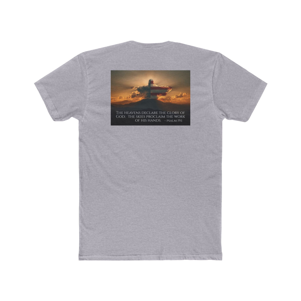 Inspirational Cotton Crew Tee – Psalm 19:1