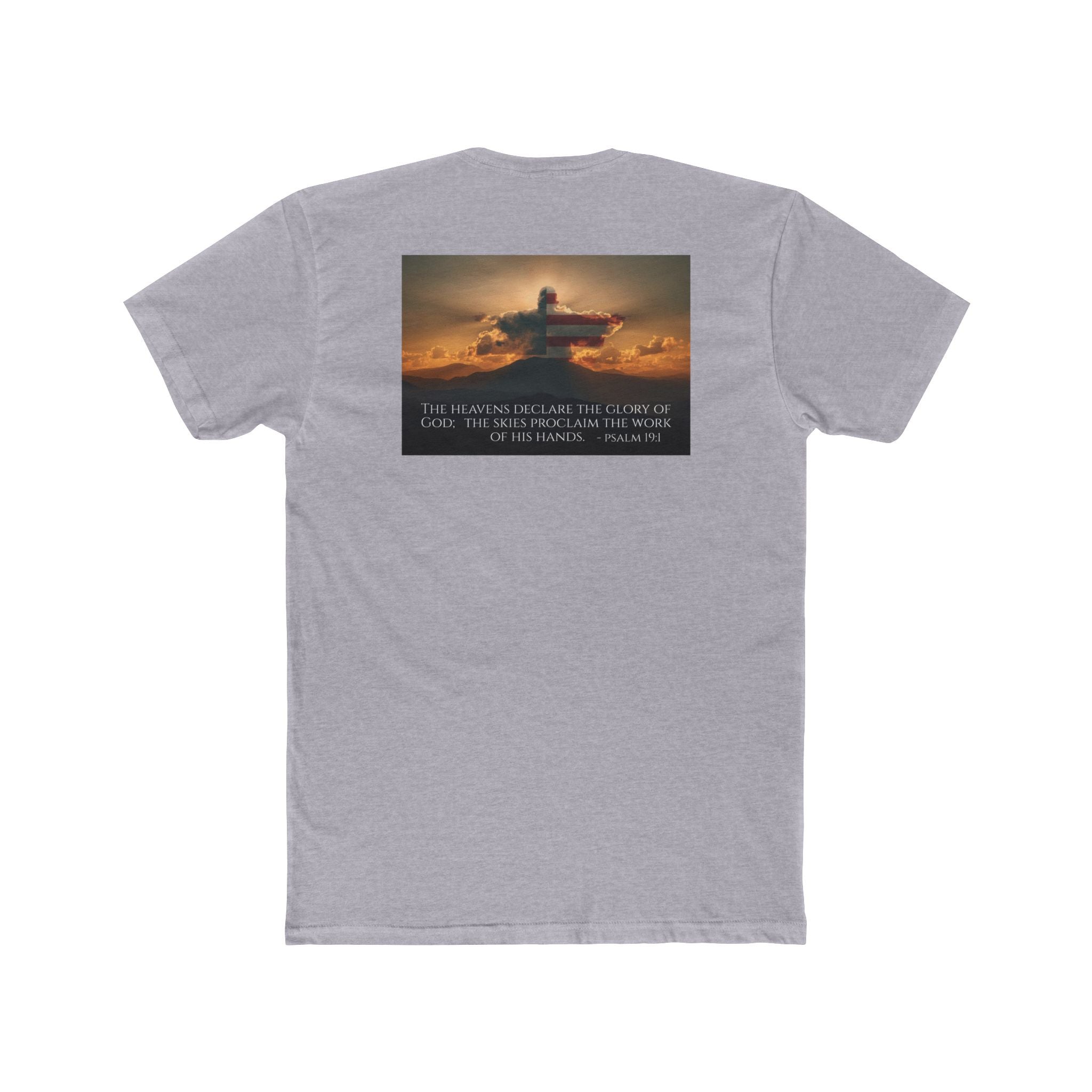 Inspirational Cotton Crew Tee – Psalm 19:1