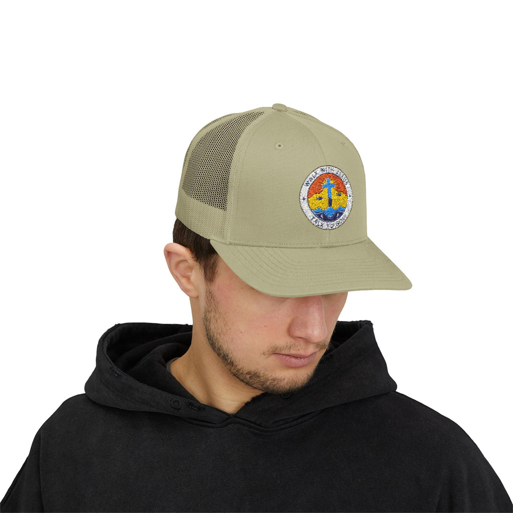 Walk With Jesus Sunrise Snapback Trucker Hat