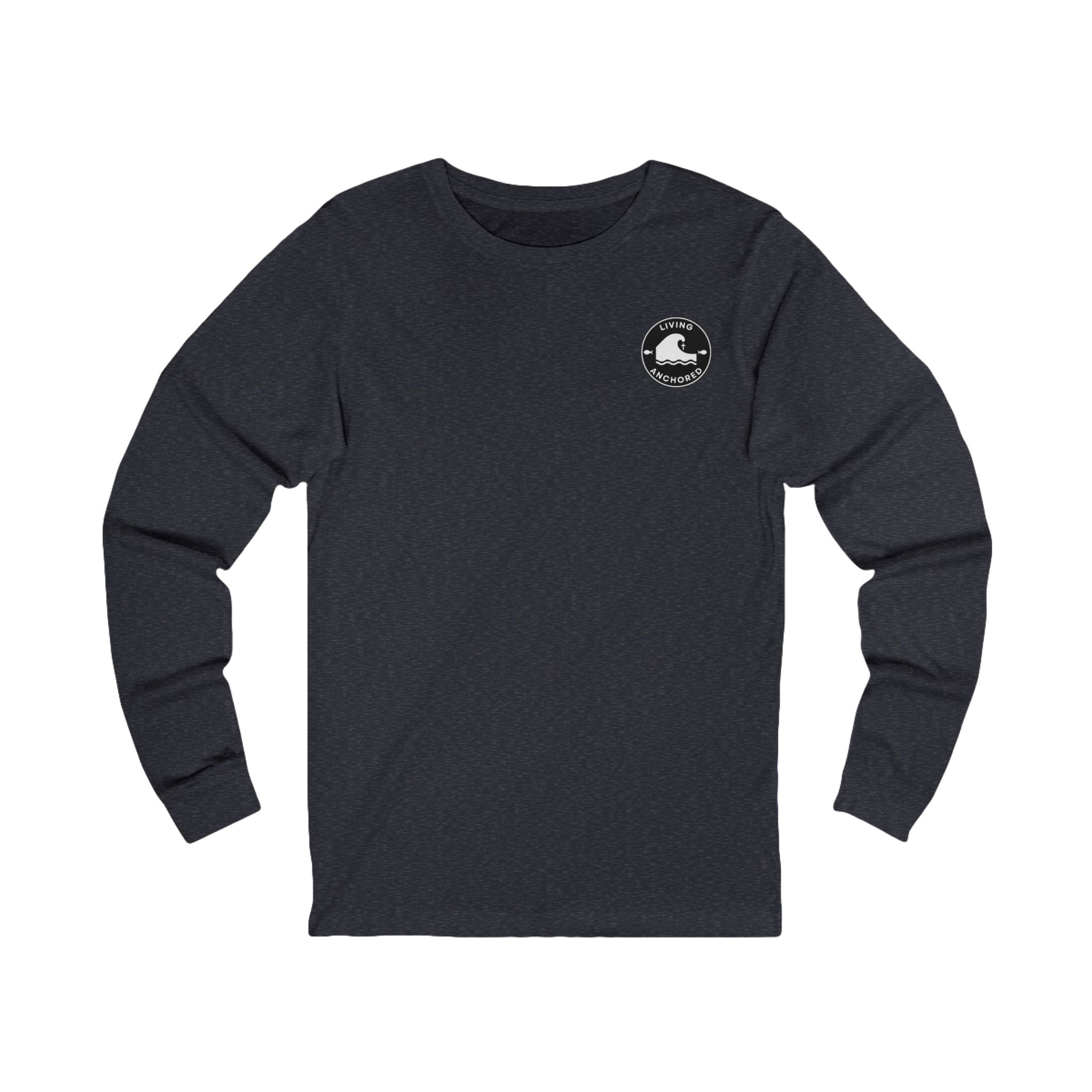 Living Anchored Jersey Long Sleeve Tee – Lighthouse (John 1:5)
