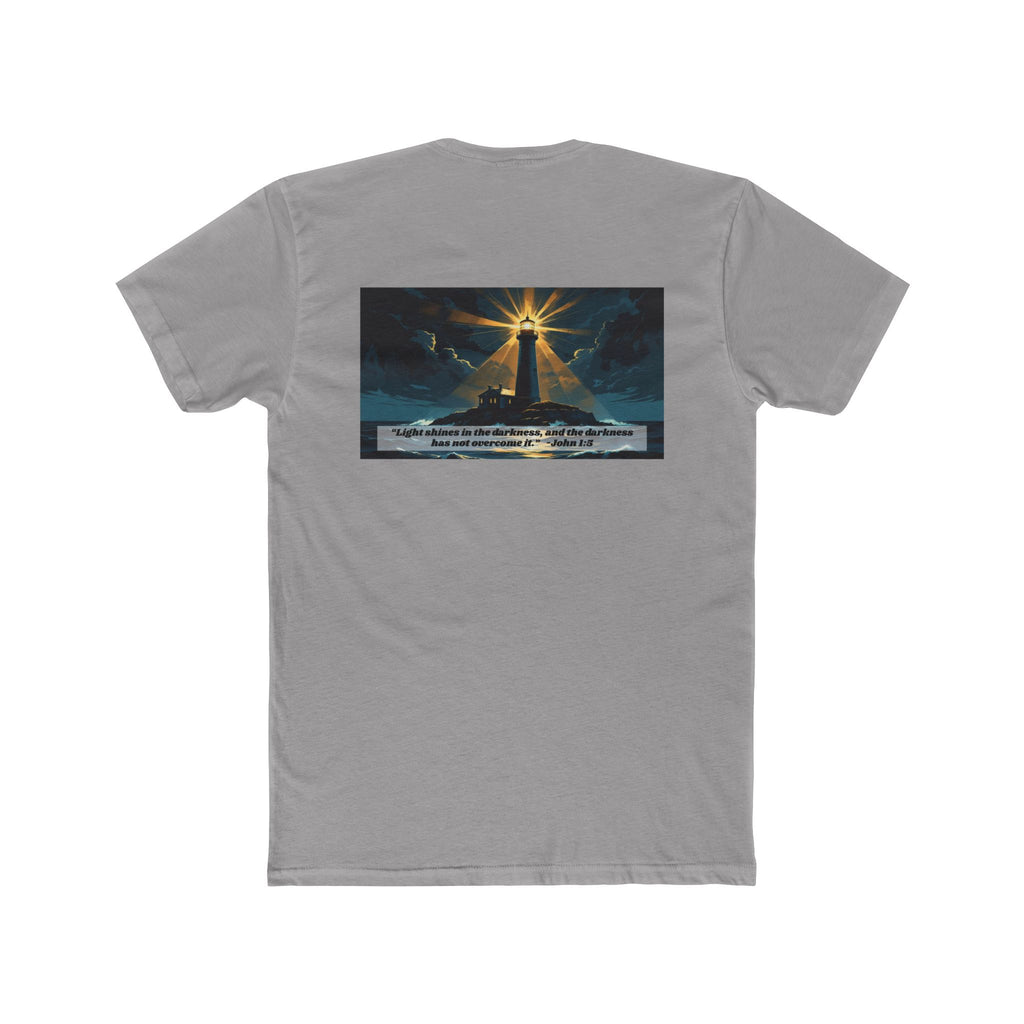 Lighthouse Scripture Tee – John 1:5 (4 Color Options)