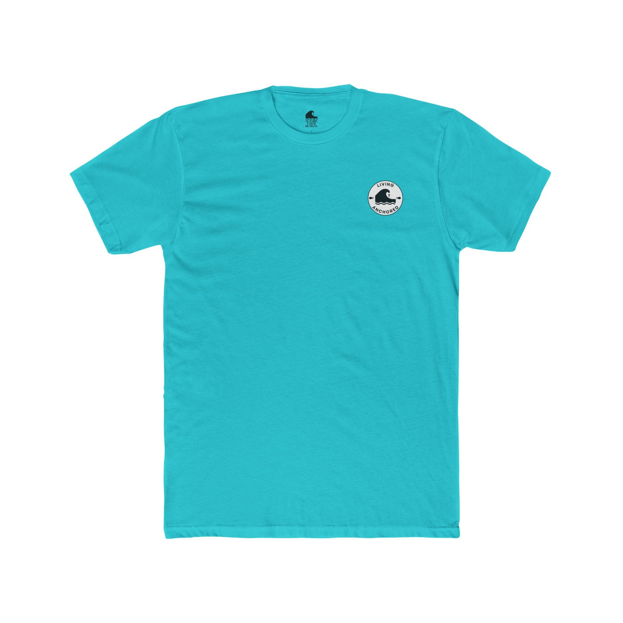 Living Anchored – Eagle & Psalm 36:7 Cotton Crew Tee