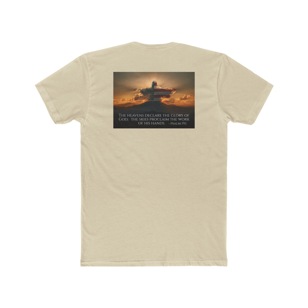 Inspirational Cotton Crew Tee – Psalm 19:1