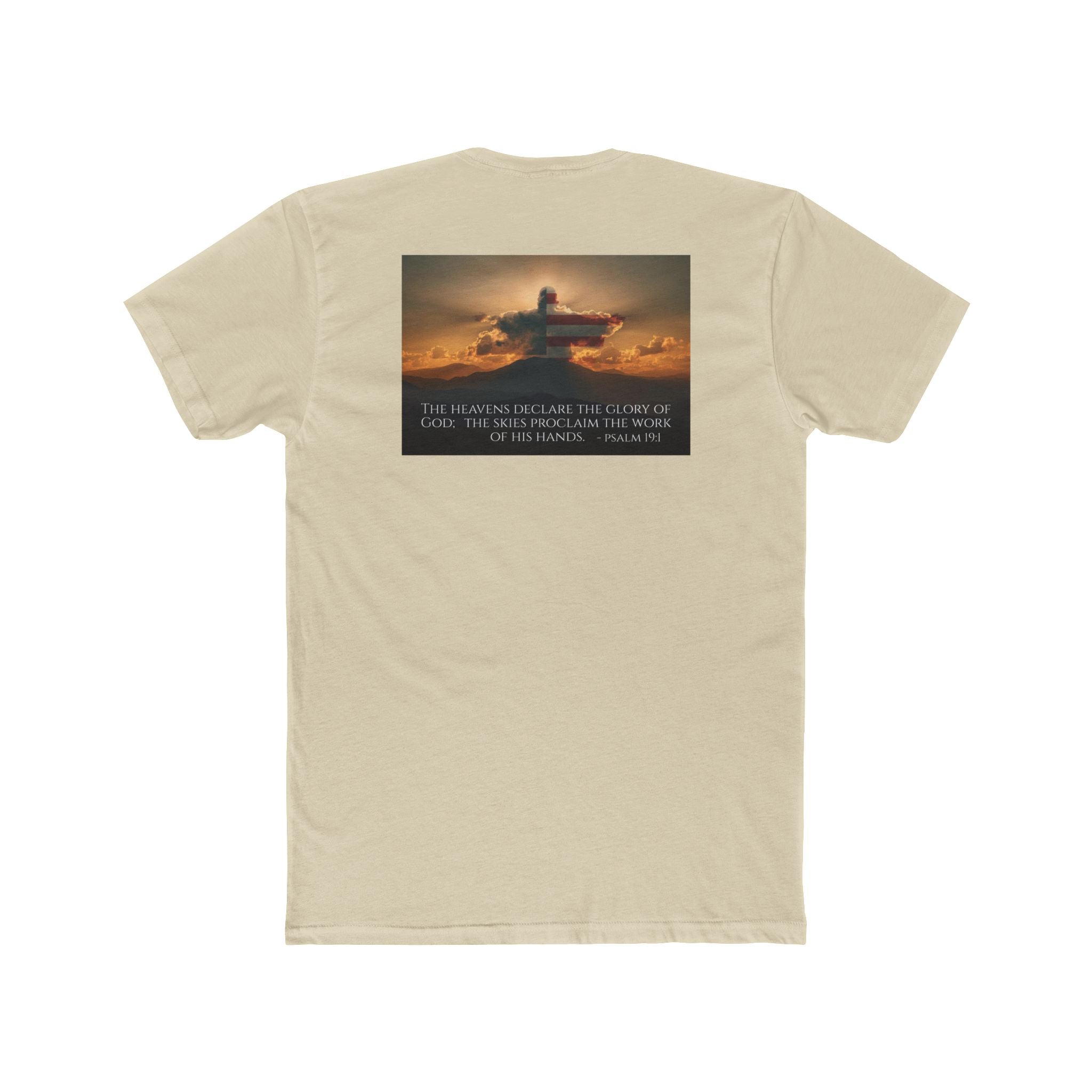 Inspirational Cotton Crew Tee – Psalm 19:1