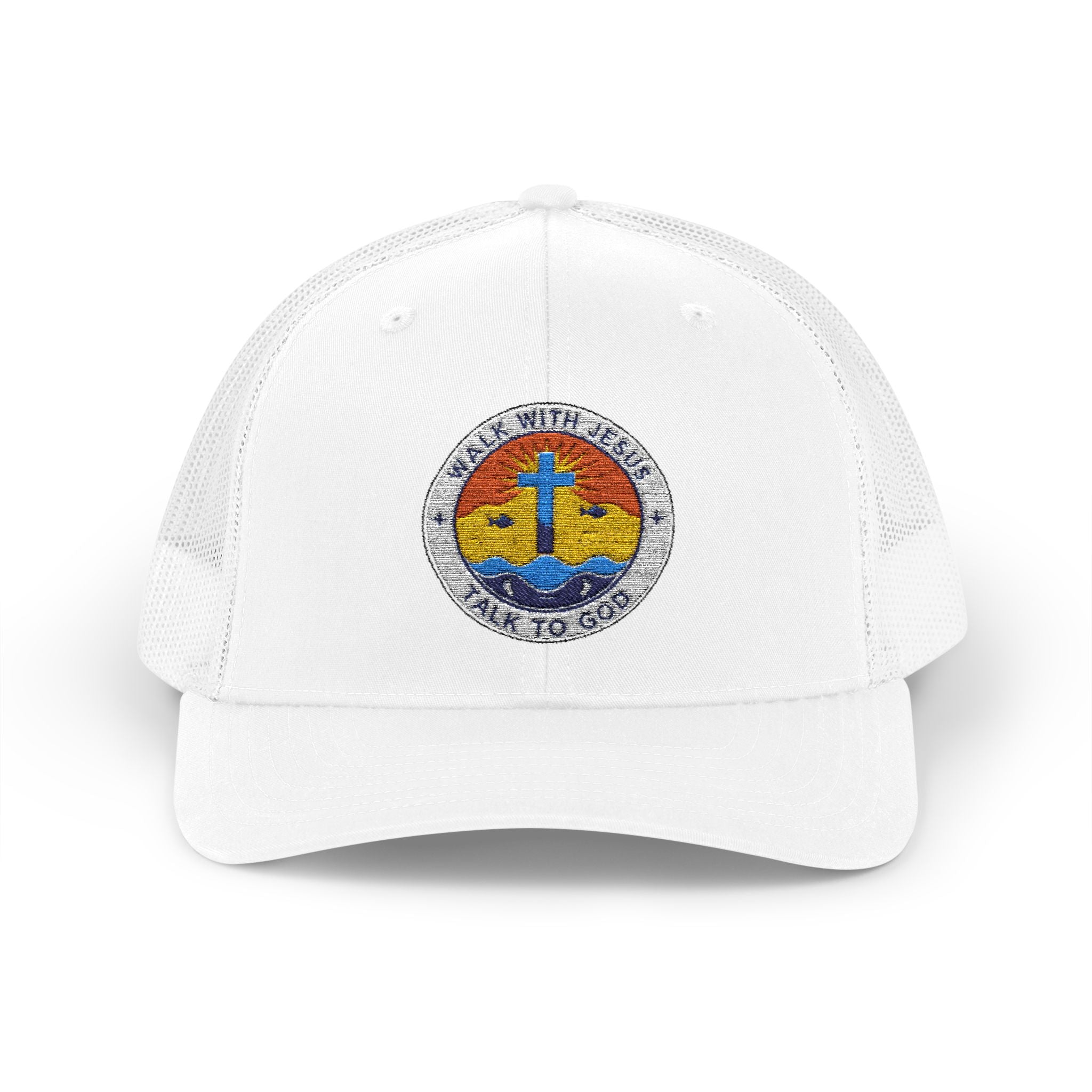 Walk With Jesus Sunrise Snapback Trucker Hat