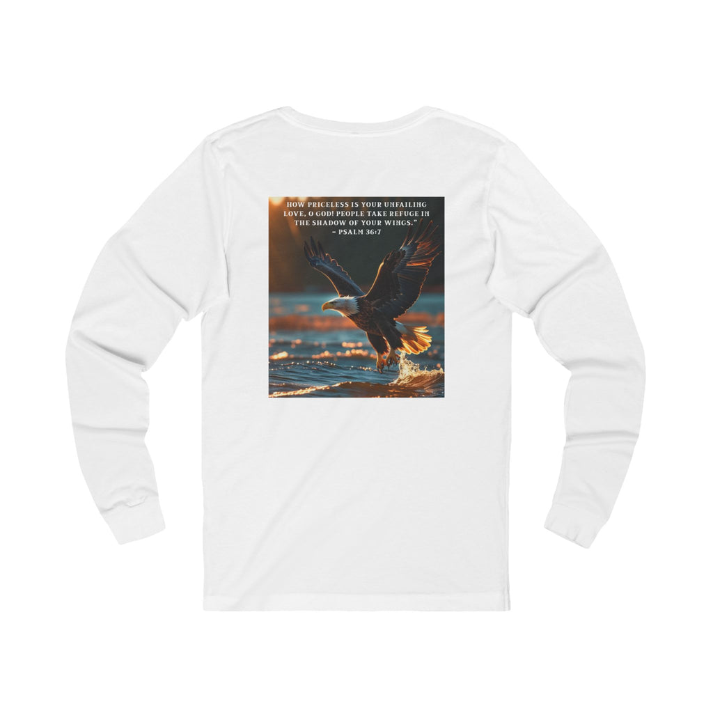 Living Anchored – Eagle & Psalm 36:7 Jersey Long Sleeve Tee 1