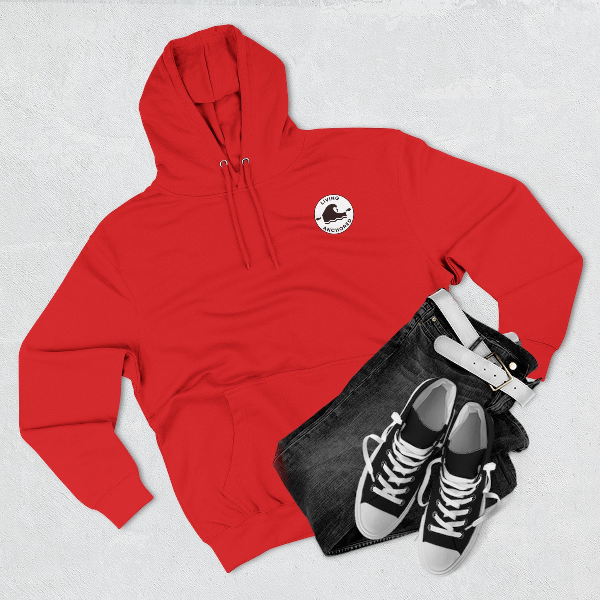 Living Anchored – Well & Living Water Scripture Fleece Hoodie