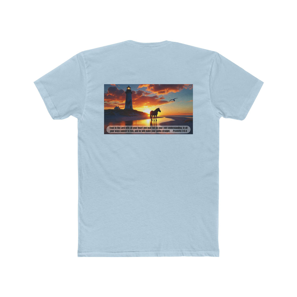 Living Anchored | Horse & Lighthouse Tee (Proverbs 3:5-6)