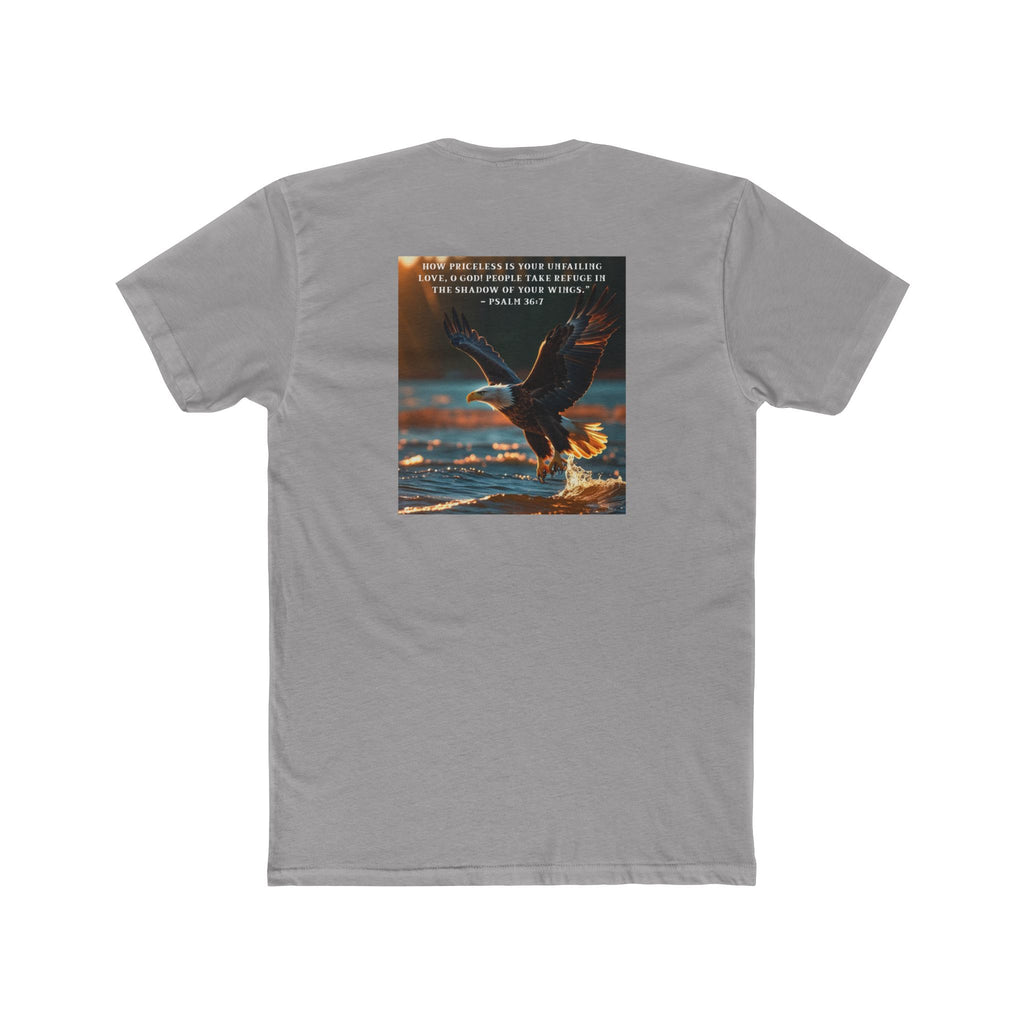 Living Anchored – Eagle & Psalm 36:7 Cotton Crew Tee