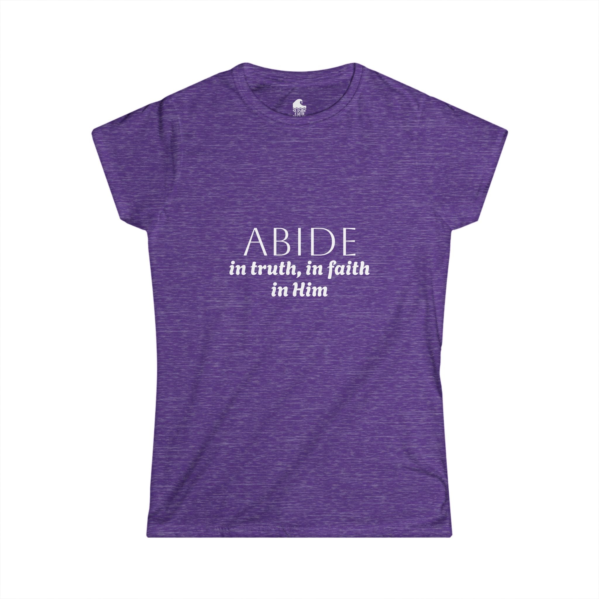 Women’s Softstyle Tee – ABIDE- Charlie Kirk Tribute Shirt (10 colors available)