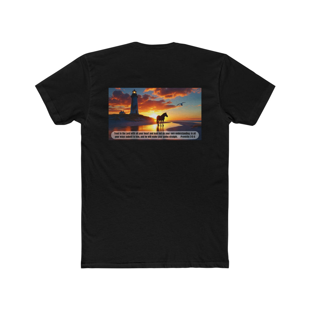 Living Anchored | Horse & Lighthouse Tee (Proverbs 3:5-6)