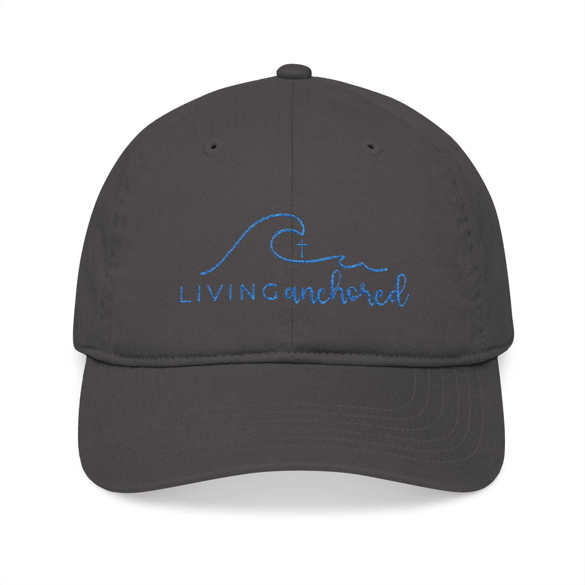 Living Anchored Organic Baseball Cap – Blue Thread Edition