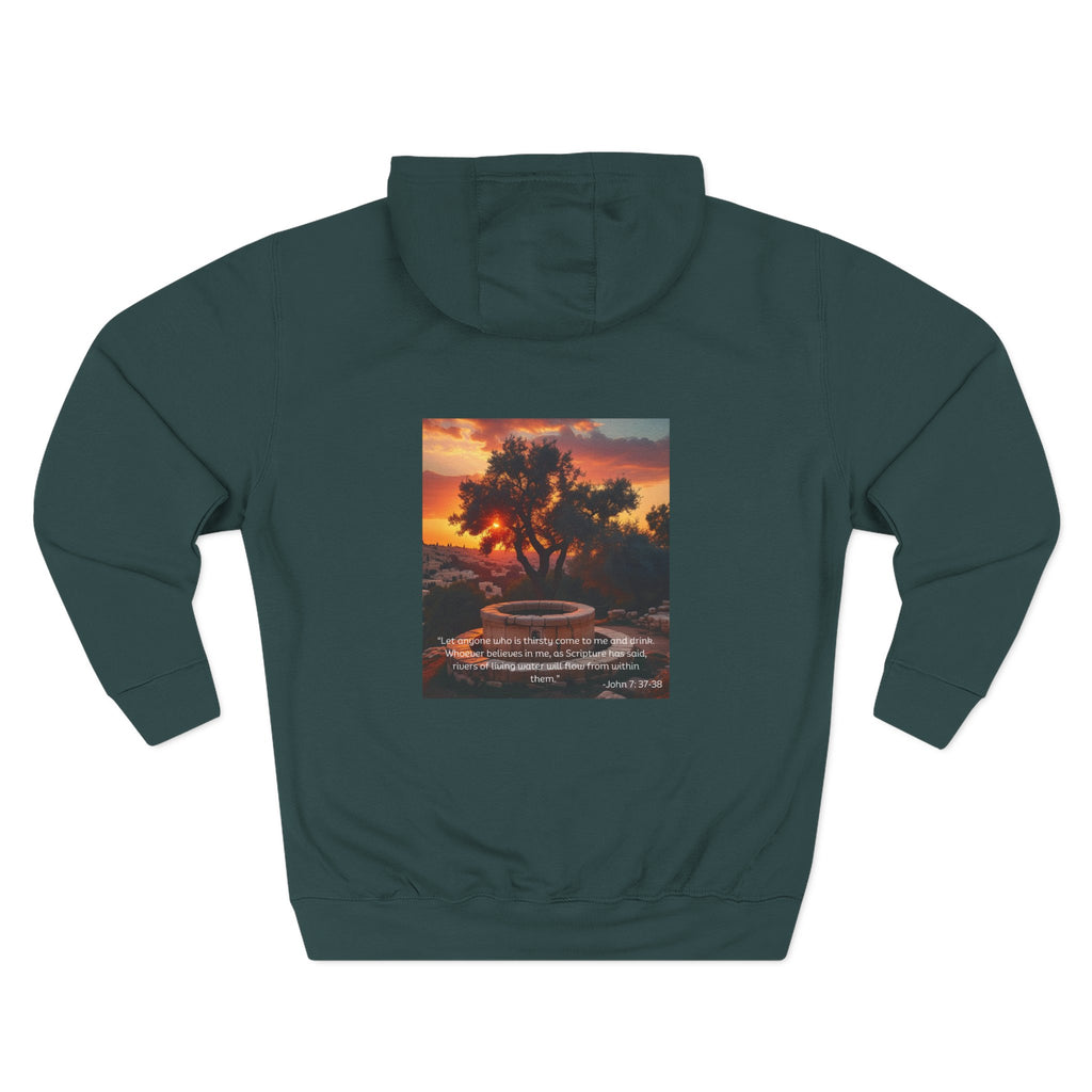 Living Anchored – Well & Living Water Scripture Fleece Hoodie
