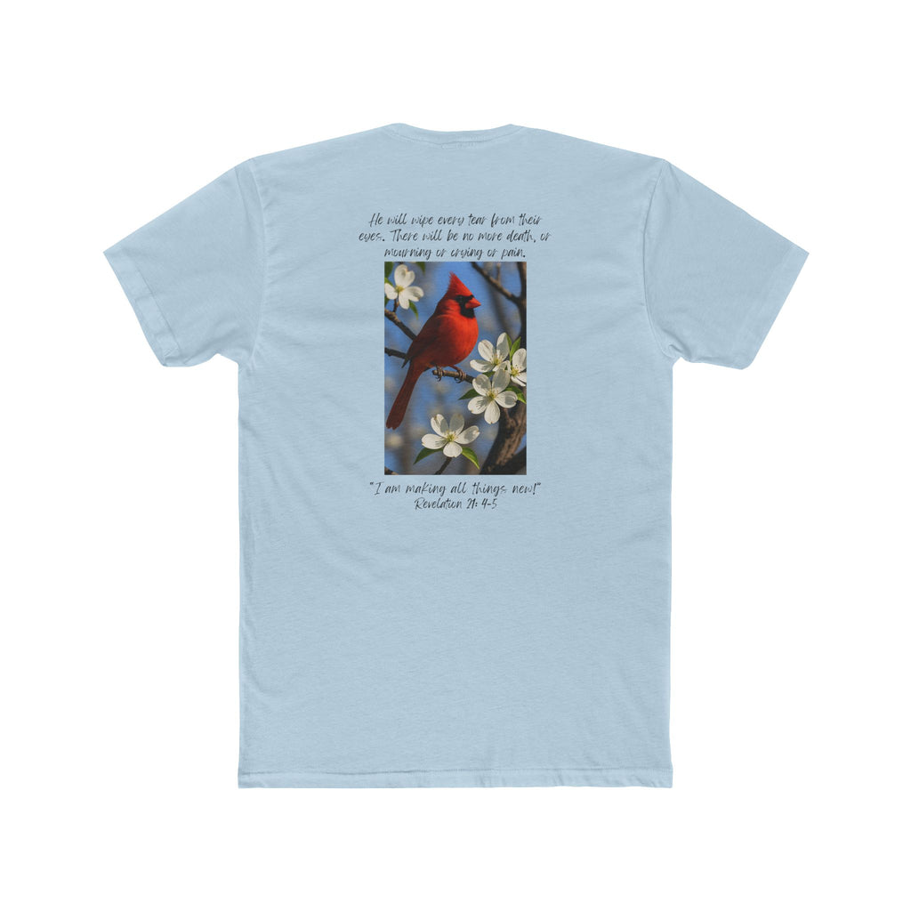 Cotton Crew Tee – Cardinal | Revelation 21:4–5