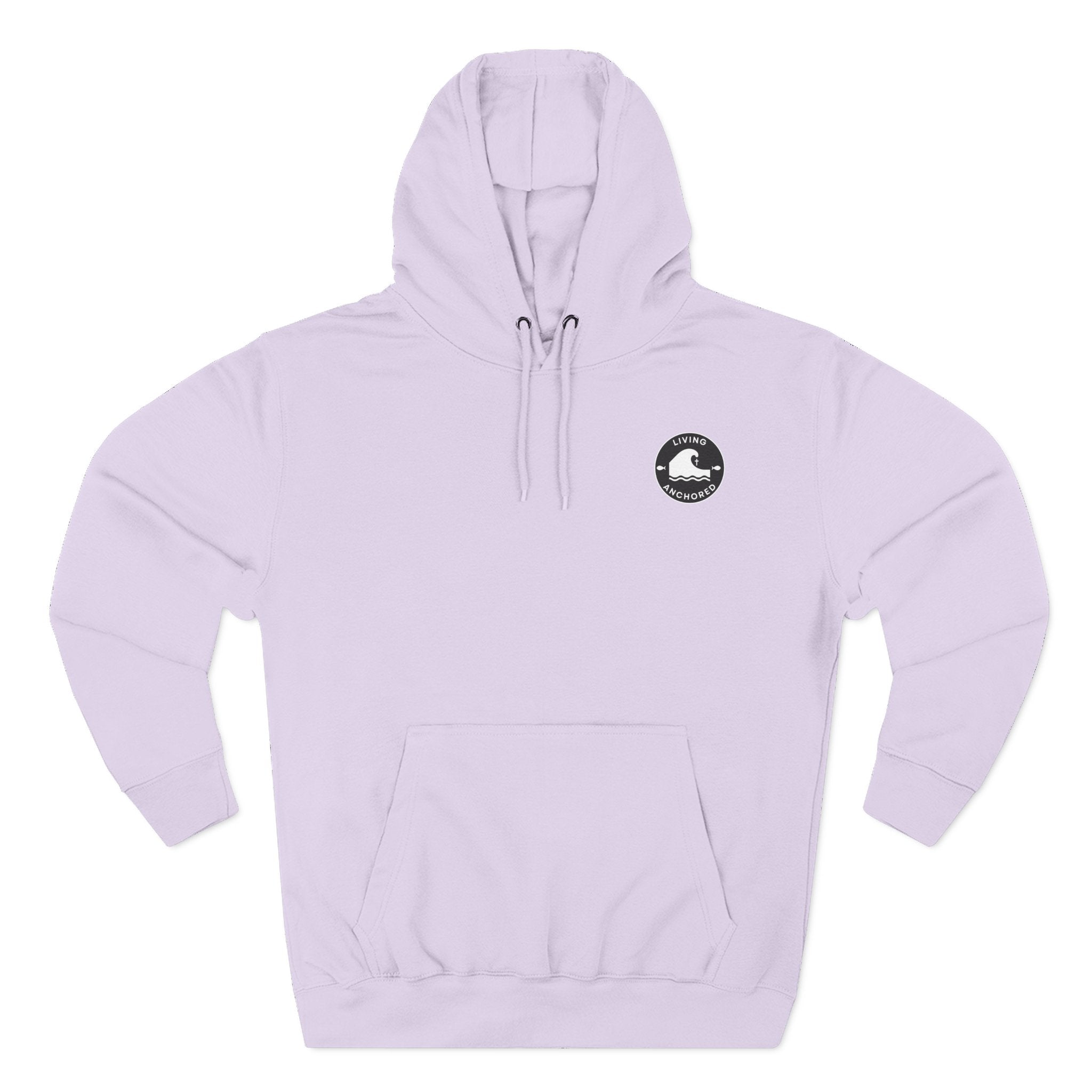 Living Anchored Fleece Hoodie – Fishing Sunset with Psalm 143:8