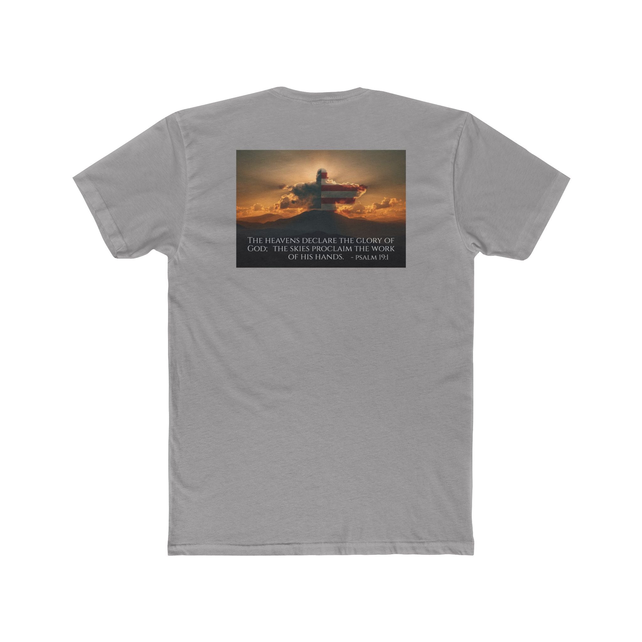 Inspirational Cotton Crew Tee – Psalm 19:1