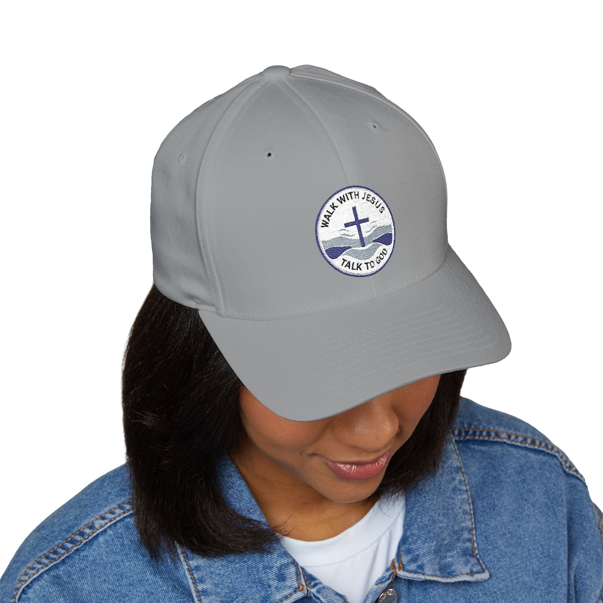 Walk With Jesus, Talk to God | Structured Cap by Seaside Faith Designs