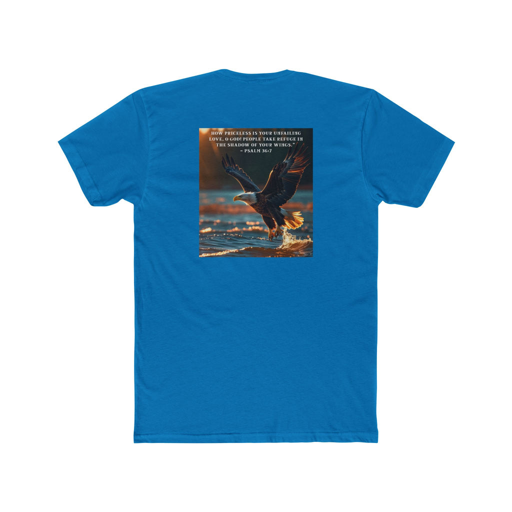 Living Anchored – Eagle & Psalm 36:7 Cotton Crew Tee
