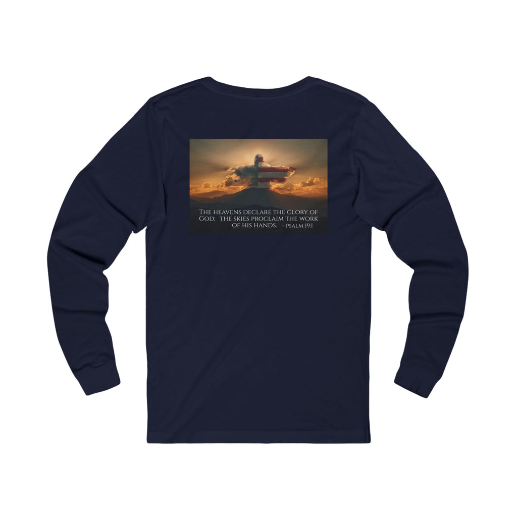 Inspirational Jersey Long Sleeve Tee – Psalm 19:1