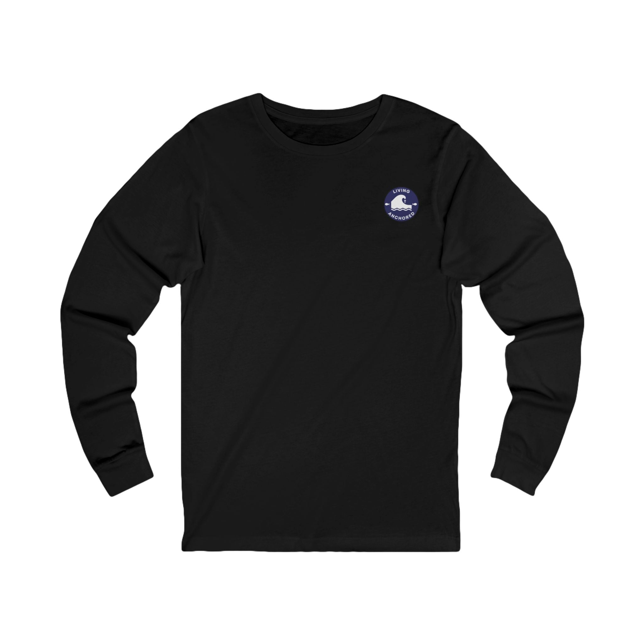 Living Anchored Jersey Long Sleeve Tee – Bird & Wave with Mark 11:22-24