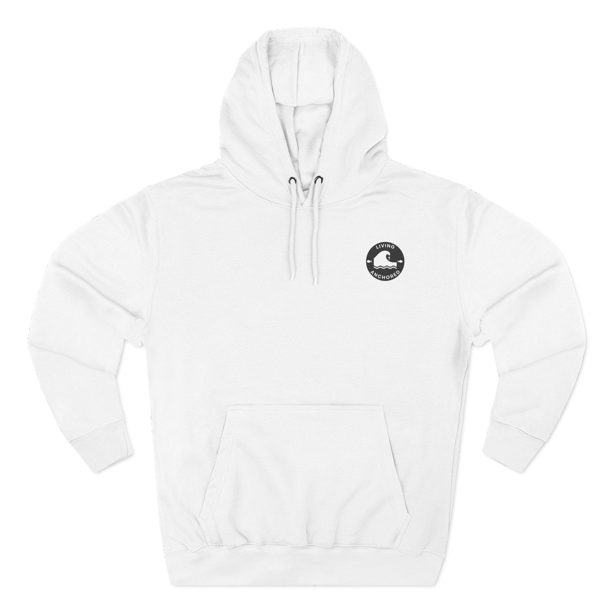 Living Anchored Fleece Hoodie – Fishing Sunset with Psalm 143:8
