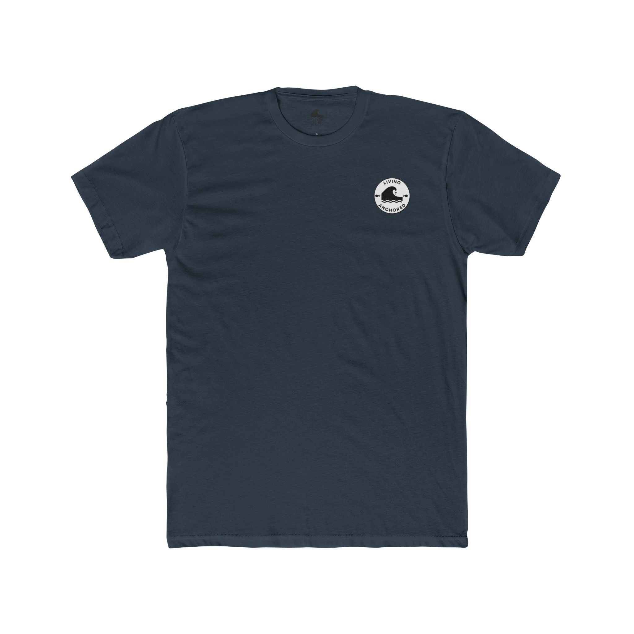 Cotton Crew Tee – Fishing at Sunset (Psalm 143:8)