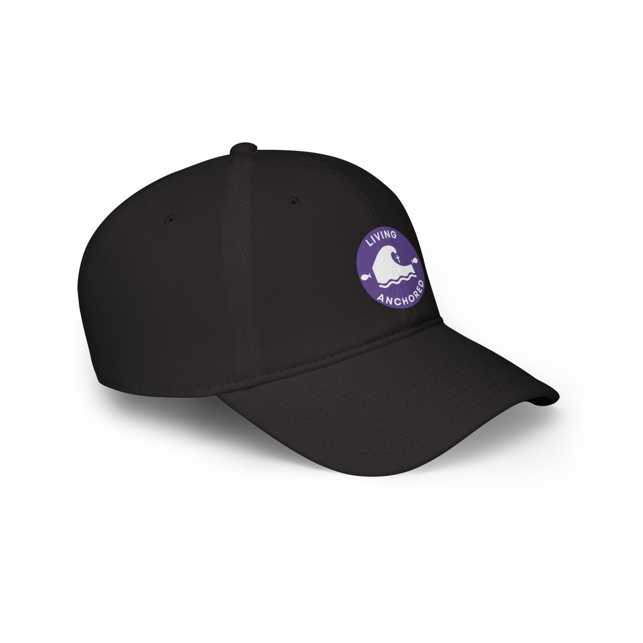 Living Anchored | Low Profile Baseball Cap (Purple & White Patch)