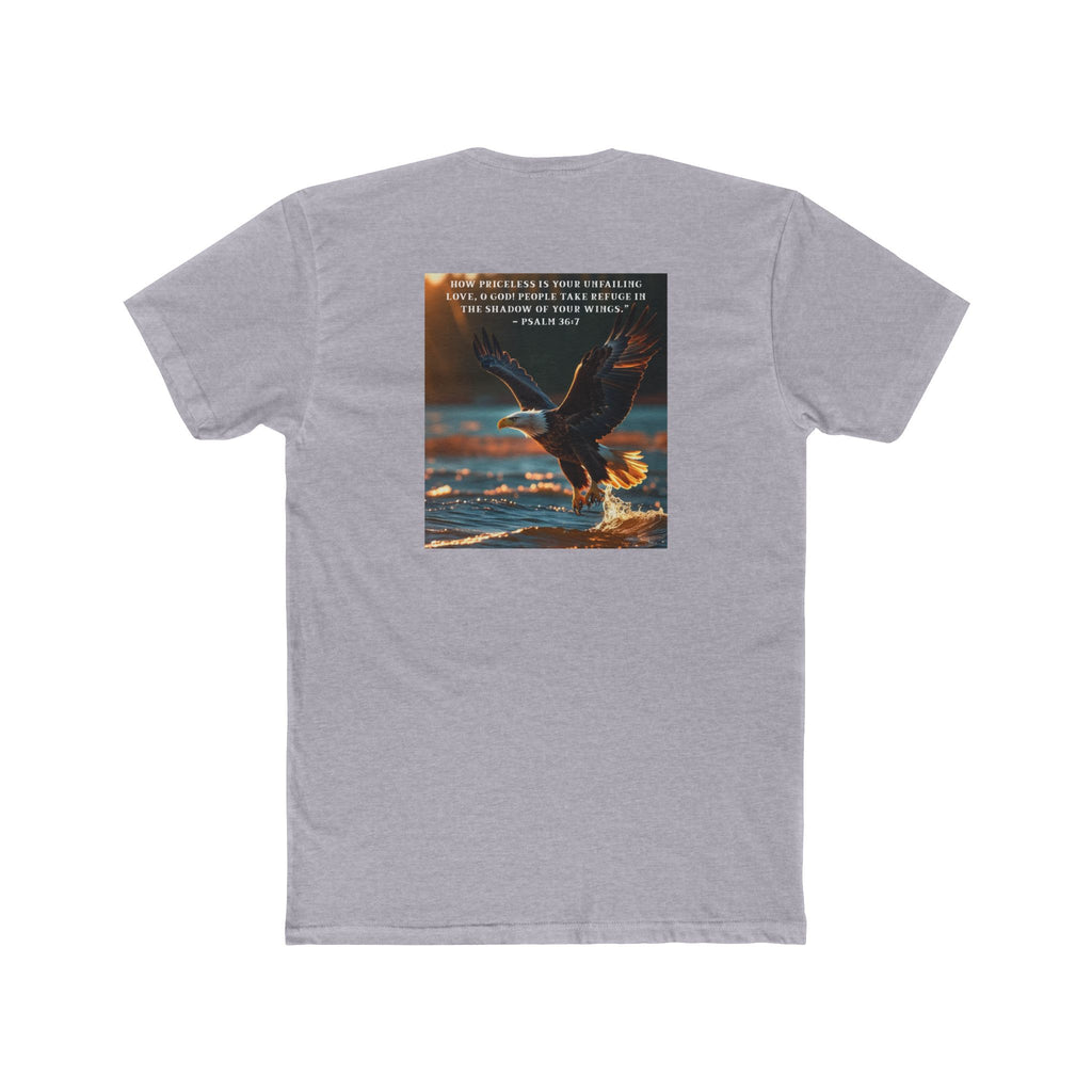 Living Anchored – Eagle & Psalm 36:7 Cotton Crew Tee