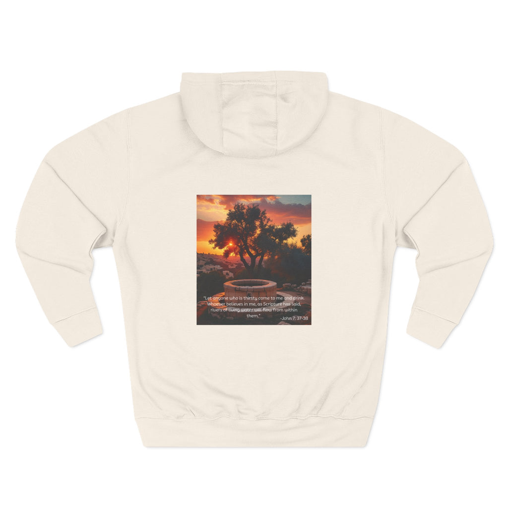 Living Anchored – Well & Living Water Scripture Fleece Hoodie