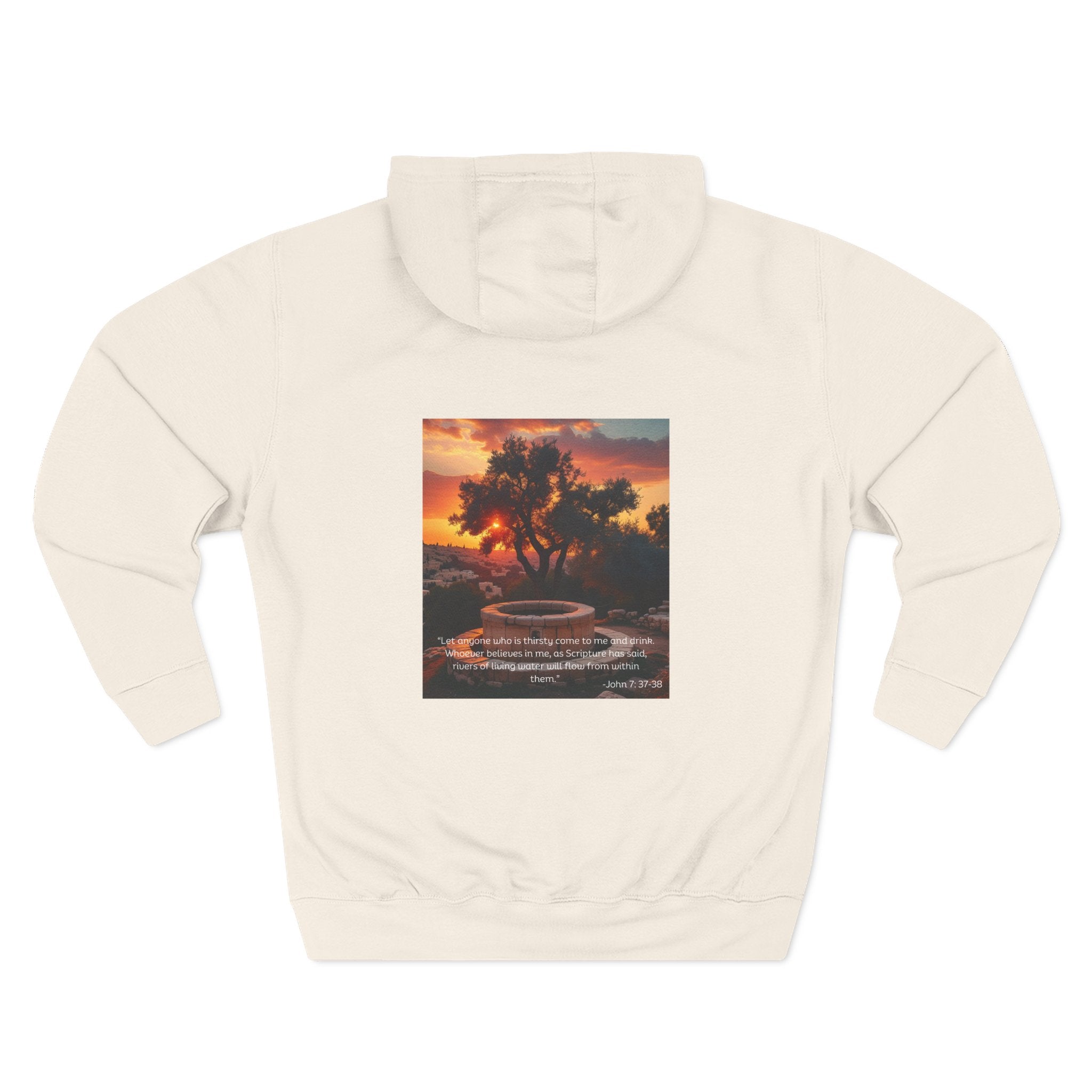 Living Anchored – Well & Living Water Scripture Fleece Hoodie