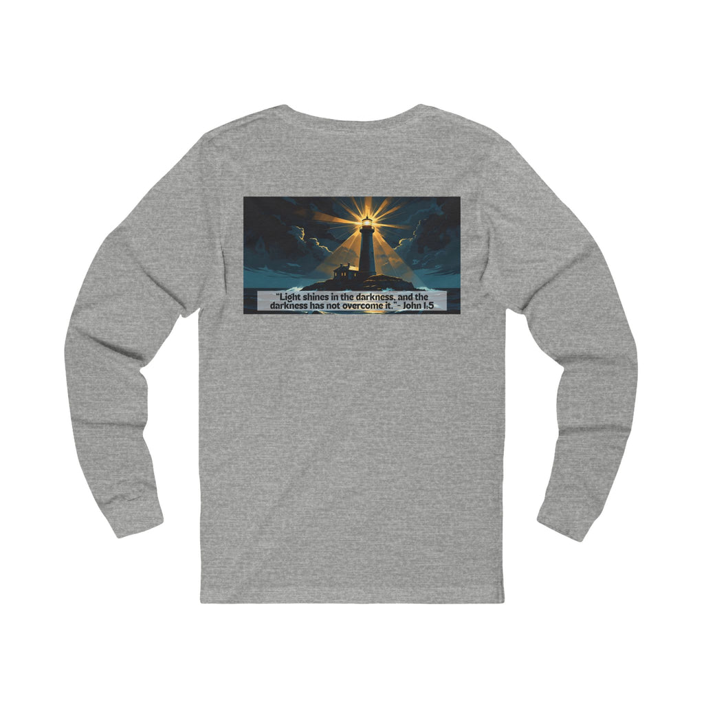 Living Anchored Jersey Long Sleeve Tee – Lighthouse (John 1:5)