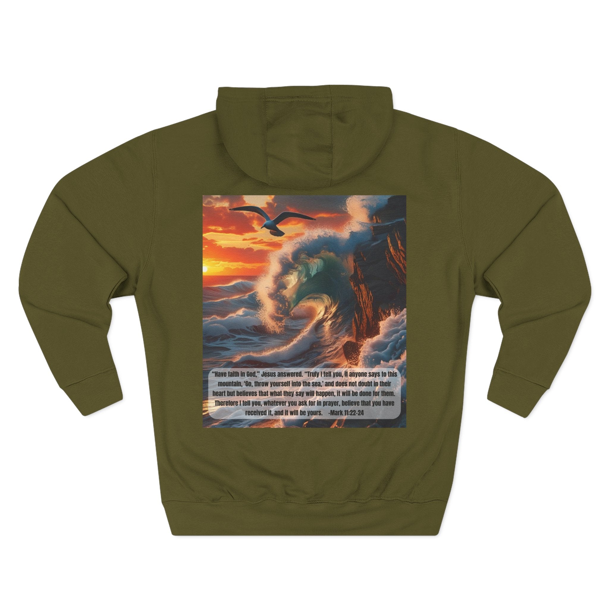Living Anchored Bird & Wave Hoodie – Mark 11:22-24
