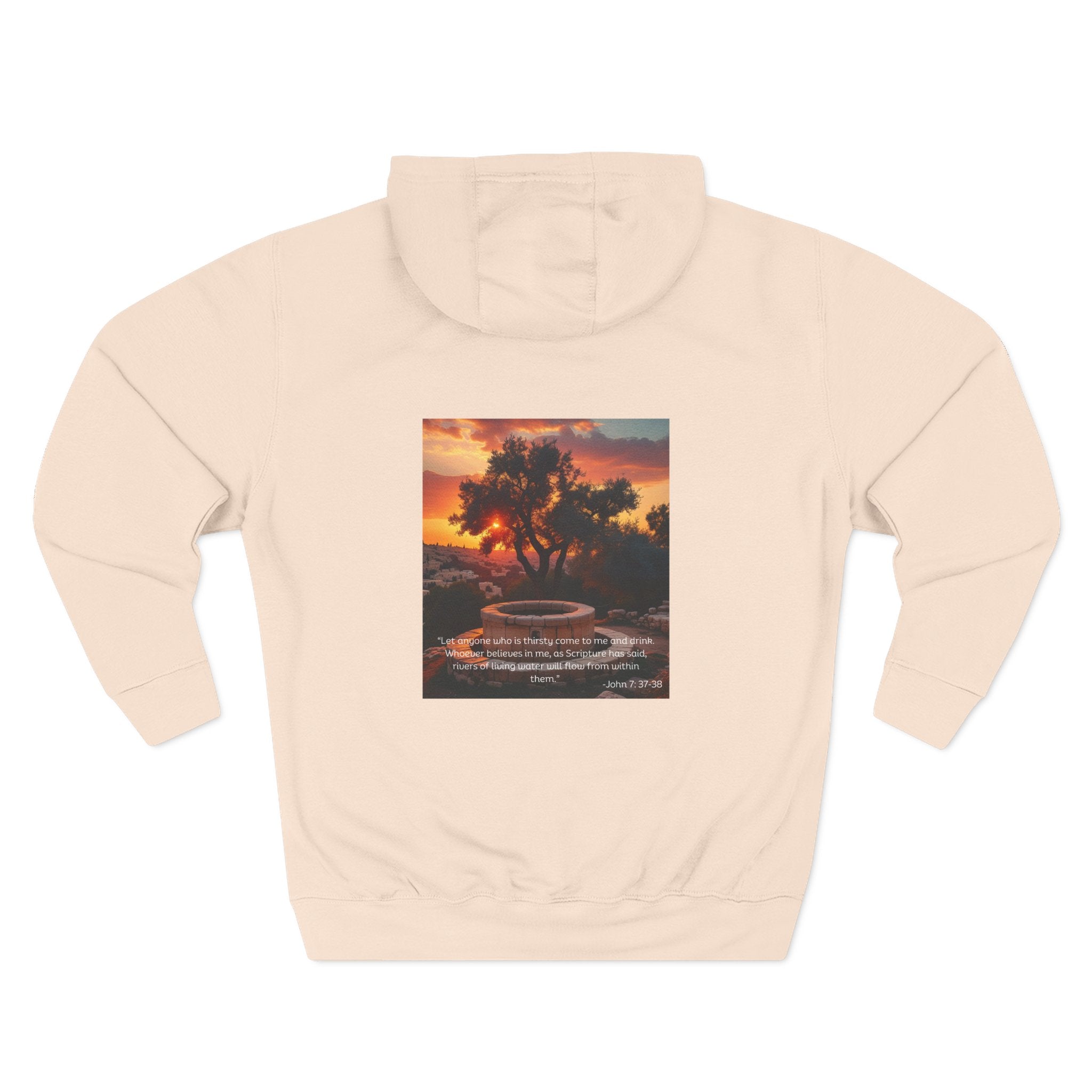 Living Anchored – Well & Living Water Scripture Fleece Hoodie