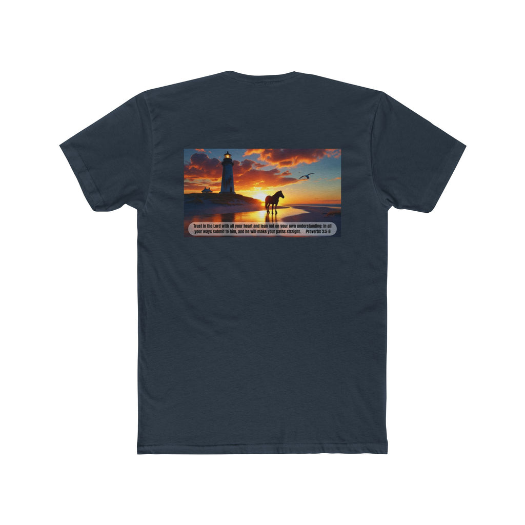 Living Anchored | Horse & Lighthouse Tee (Proverbs 3:5-6)
