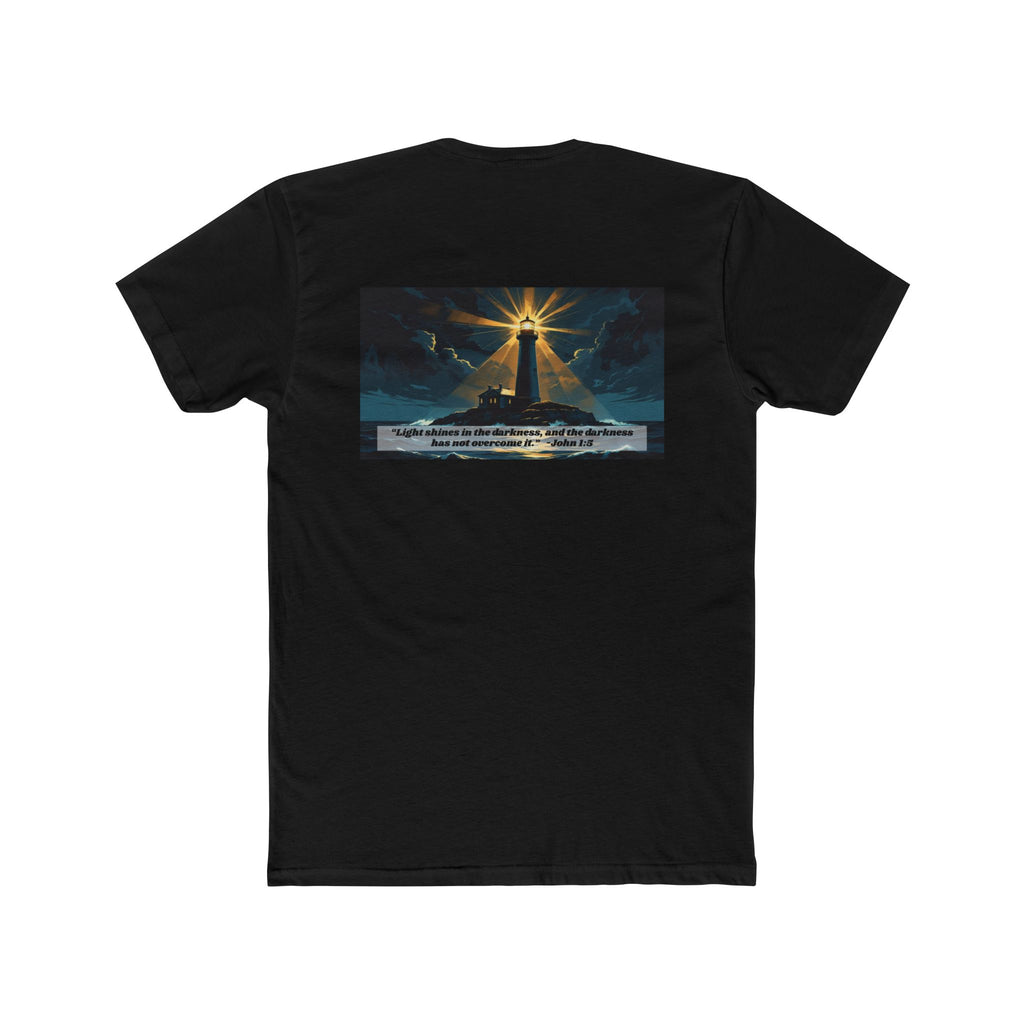 Lighthouse Scripture Tee – John 1:5 (4 Color Options)