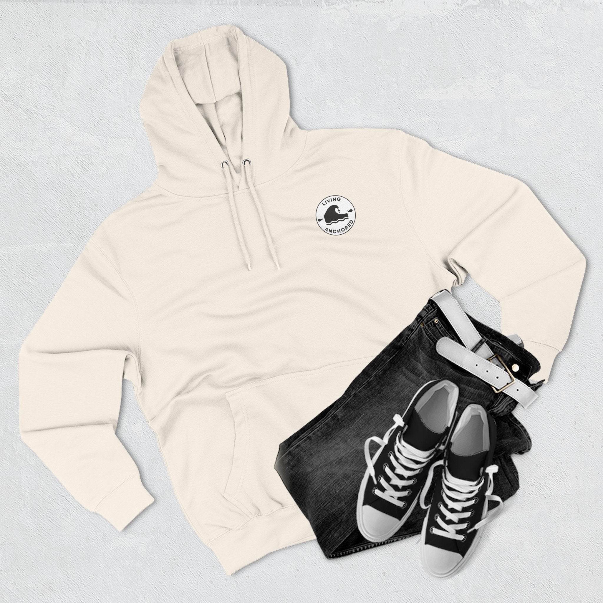 Living Anchored – Well & Living Water Scripture Fleece Hoodie