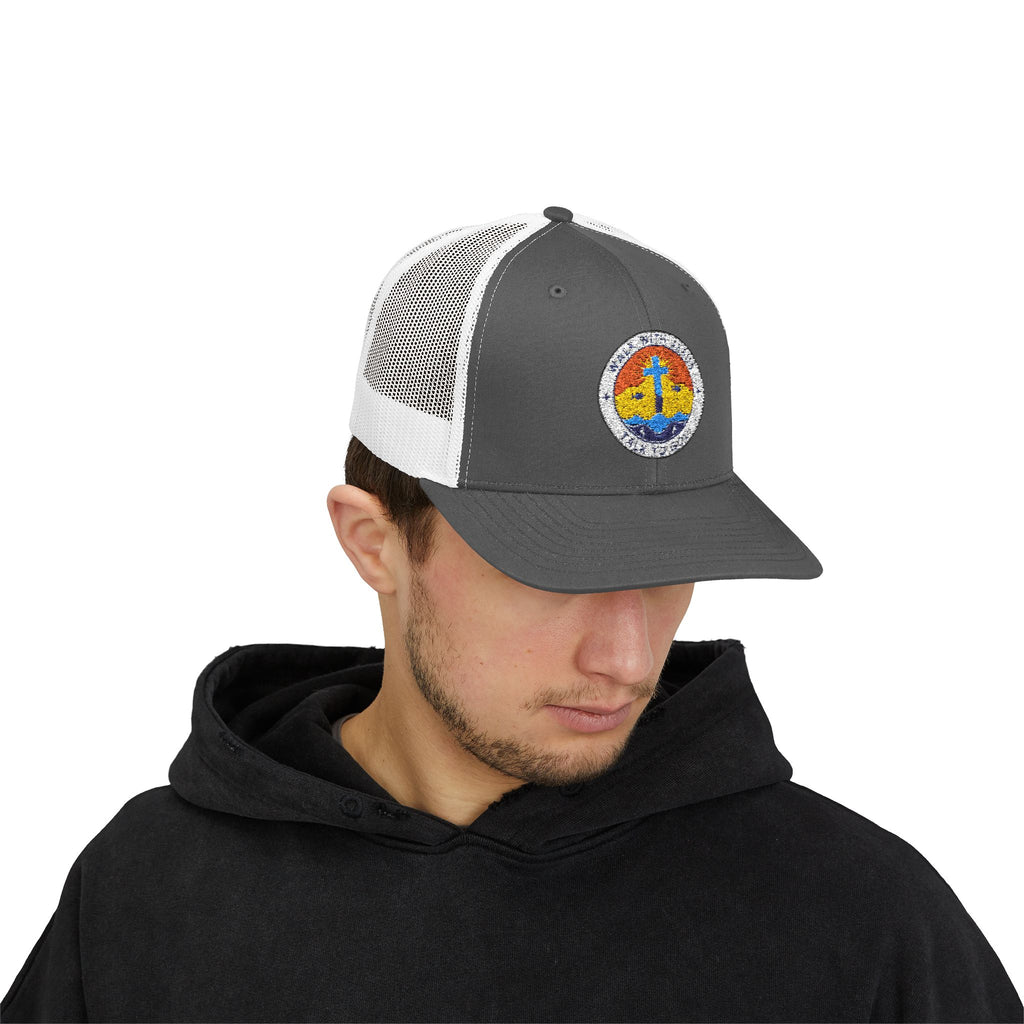 Walk With Jesus Sunrise Snapback Trucker Hat