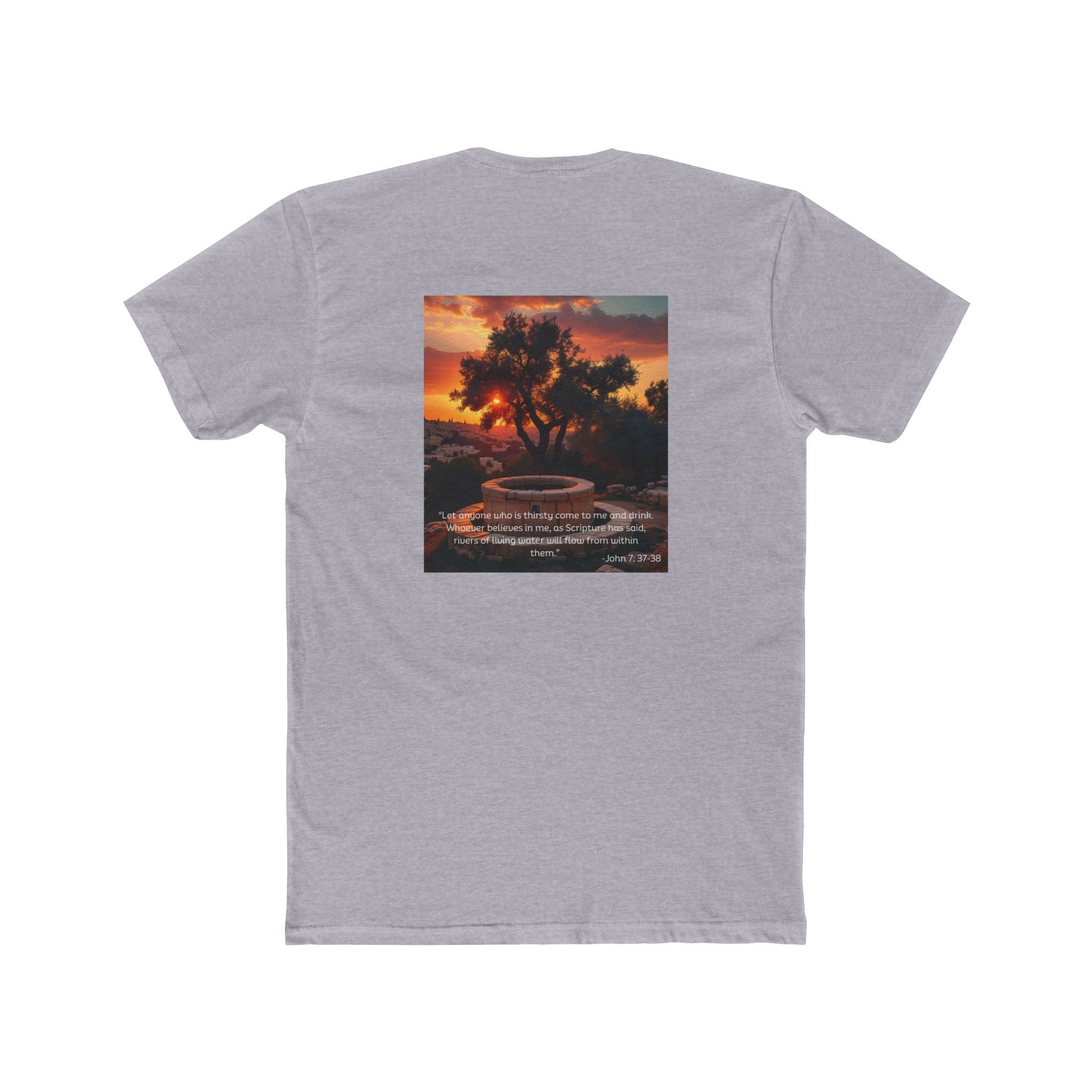 Living Anchored – Well & Living Water Scripture Tee (Unisex Cotton Crew)